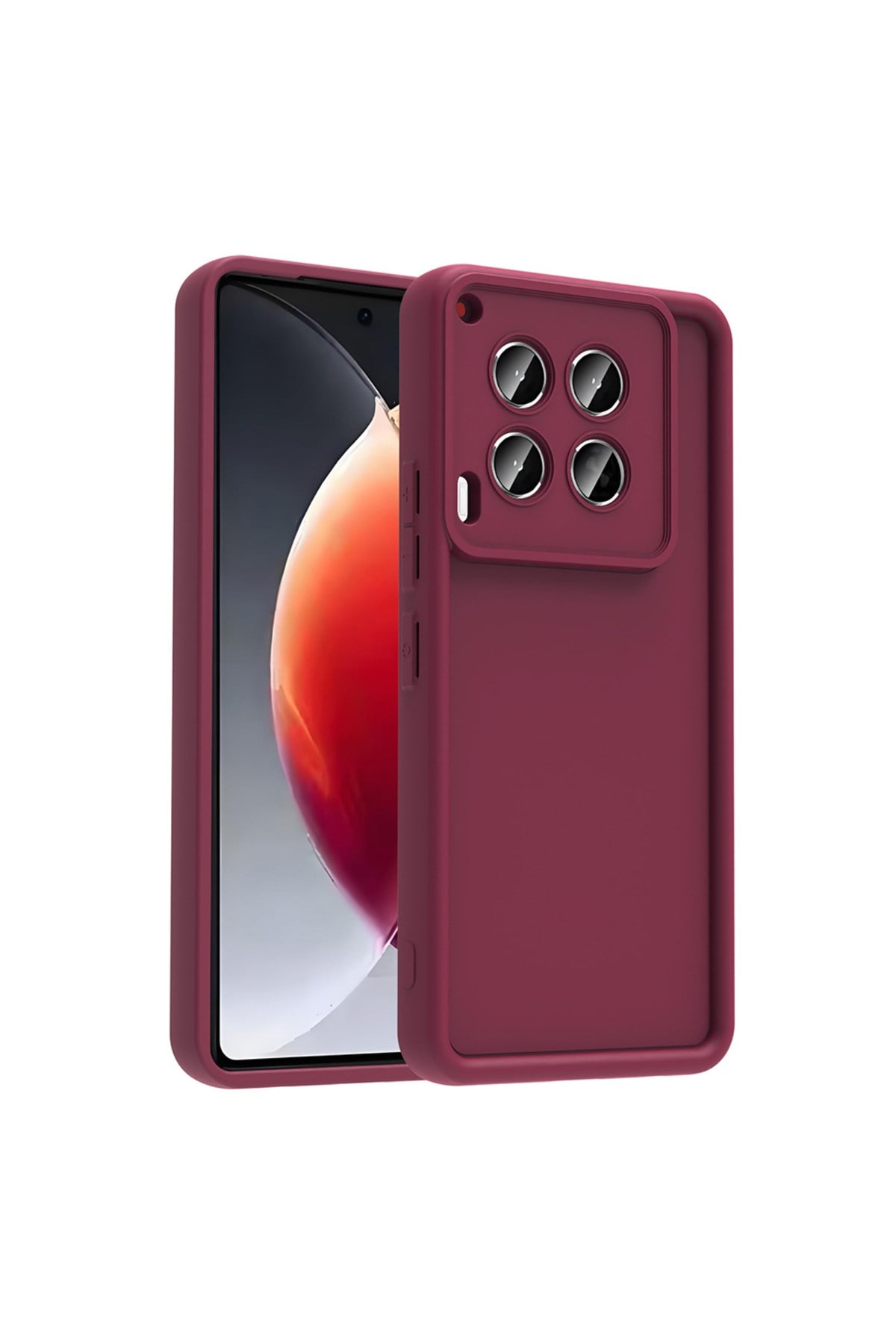 Tecno Camon 30 Kılıf Kamera Korumalı NVTH Ananas Kapak - Mürdüm