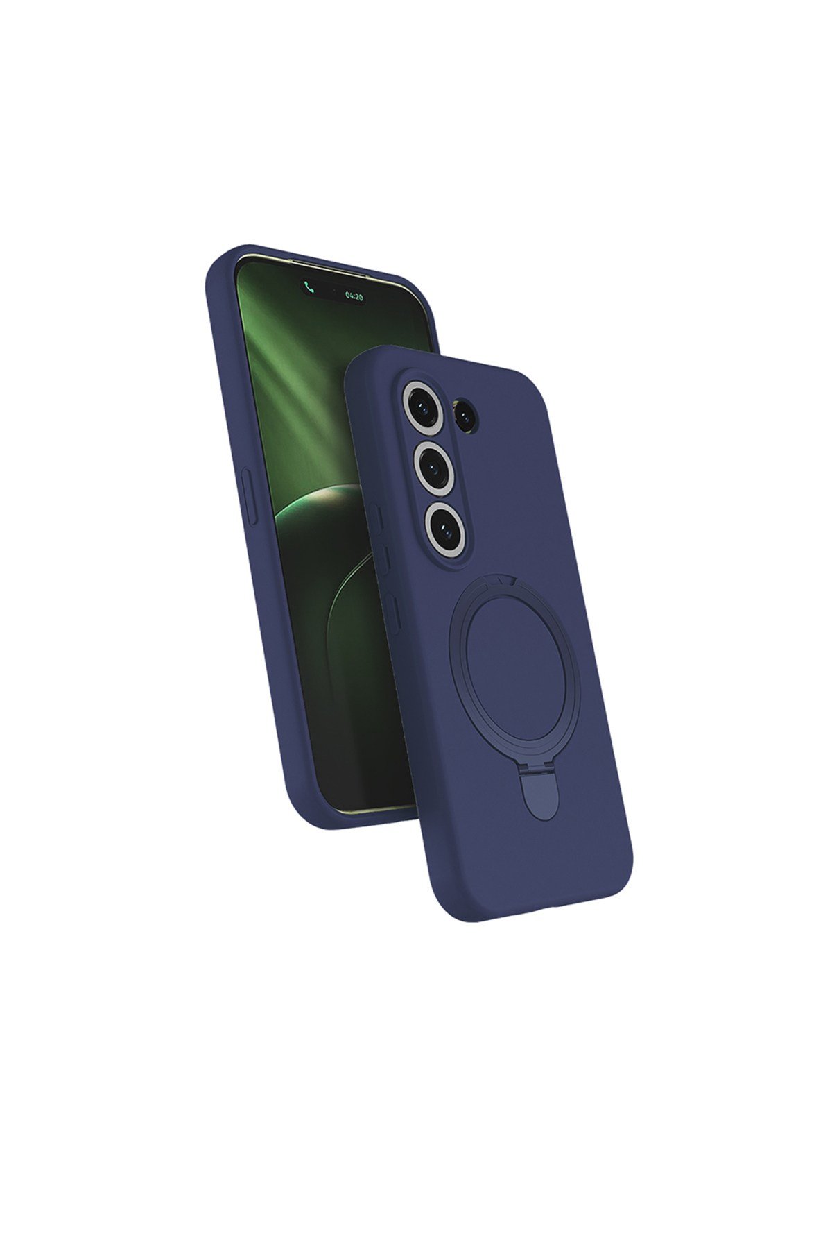 Tecno Camon 50 Kılıf M-safe Şarj Özellikli Standlı NVTH Samara Kapak - Lacivert