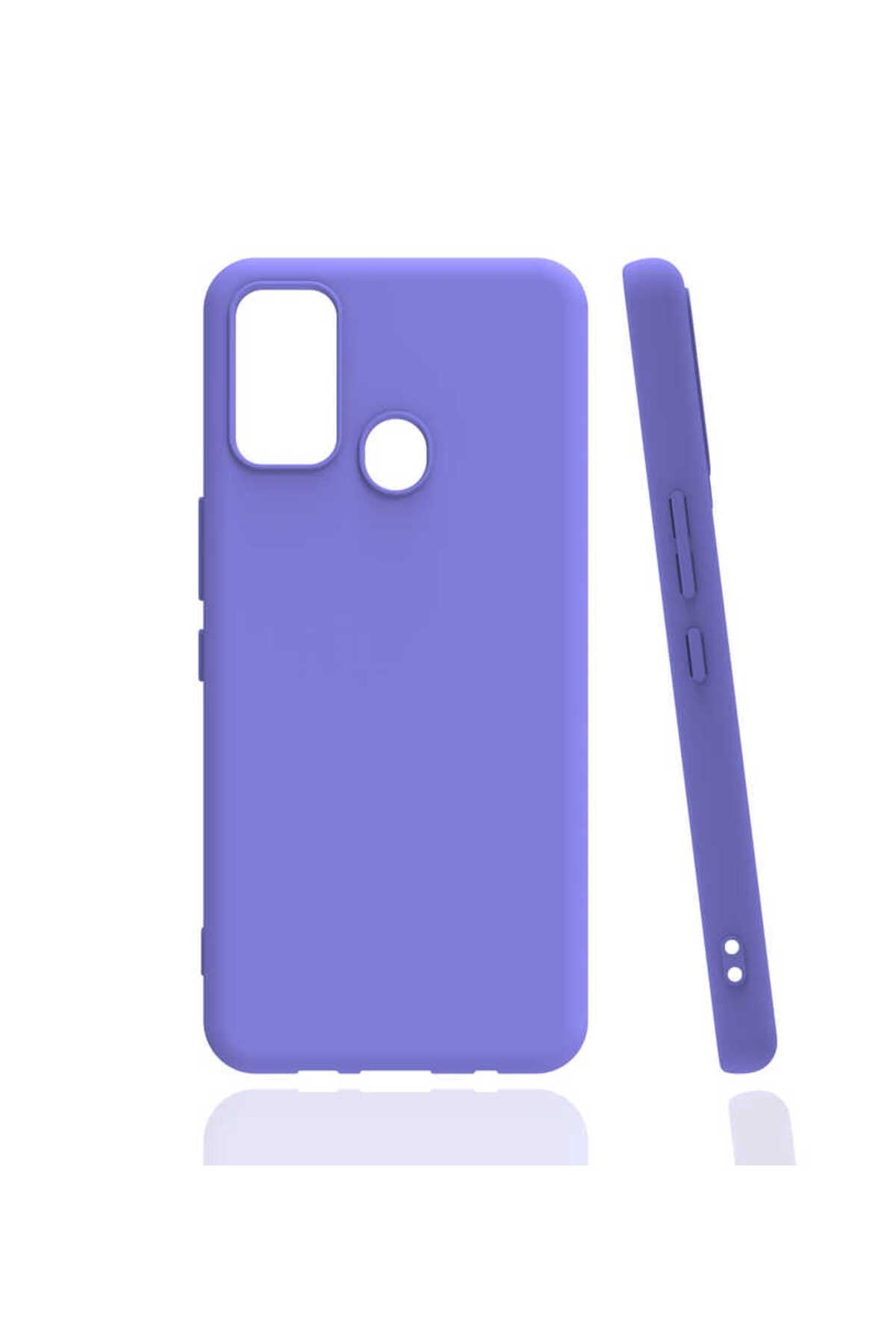 Tecno Spark 7T Kılıf NVTH Biye Silikon - Lila