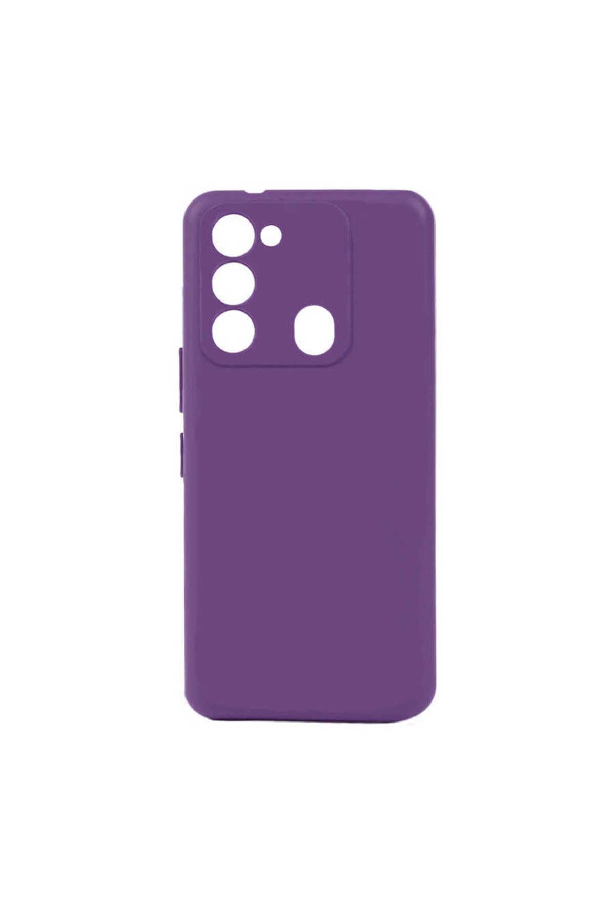 Tecno Spark 8C Kılıf NVTH Biye Silikon - Mor