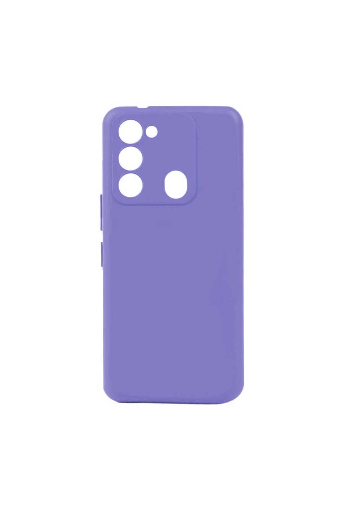 Tecno Spark 8C Kılıf NVTH Biye Silikon - Lila