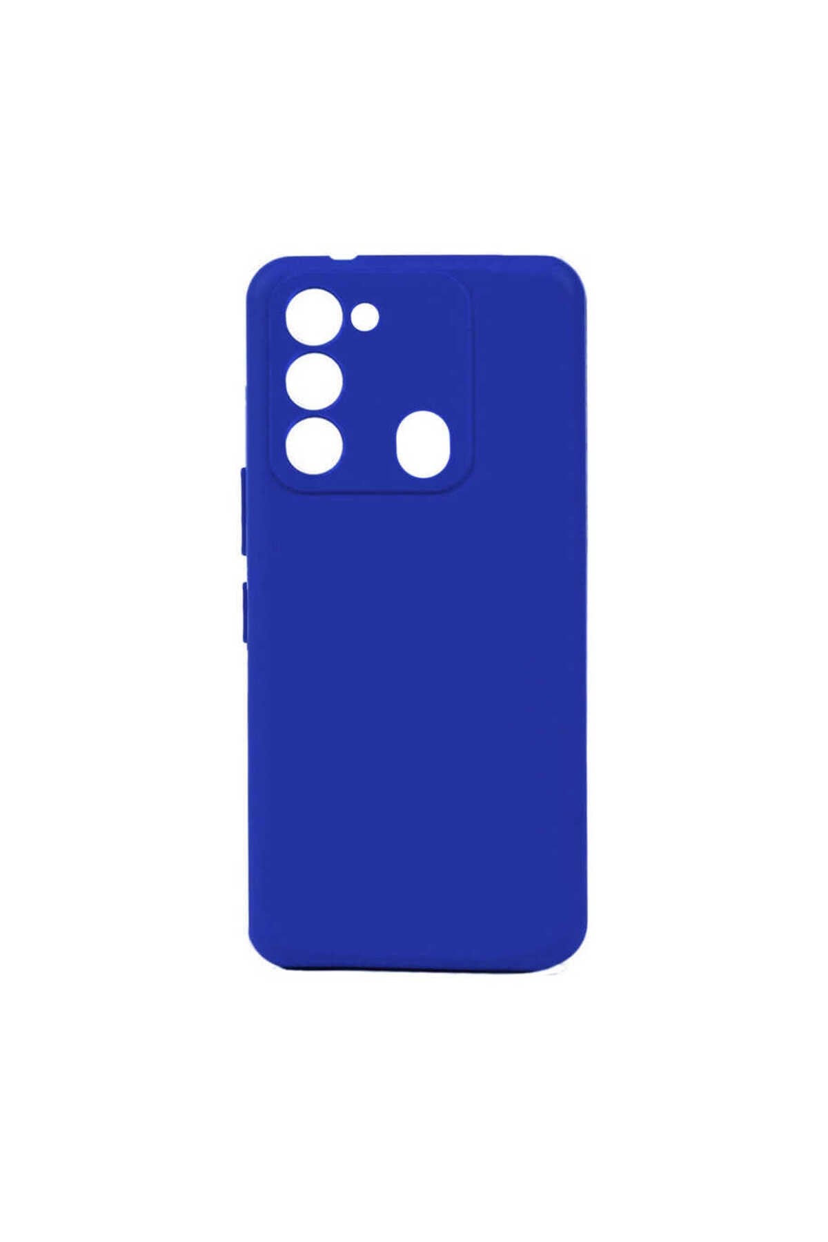Tecno Spark 8C Kılıf NVTH Biye Silikon - Mavi
