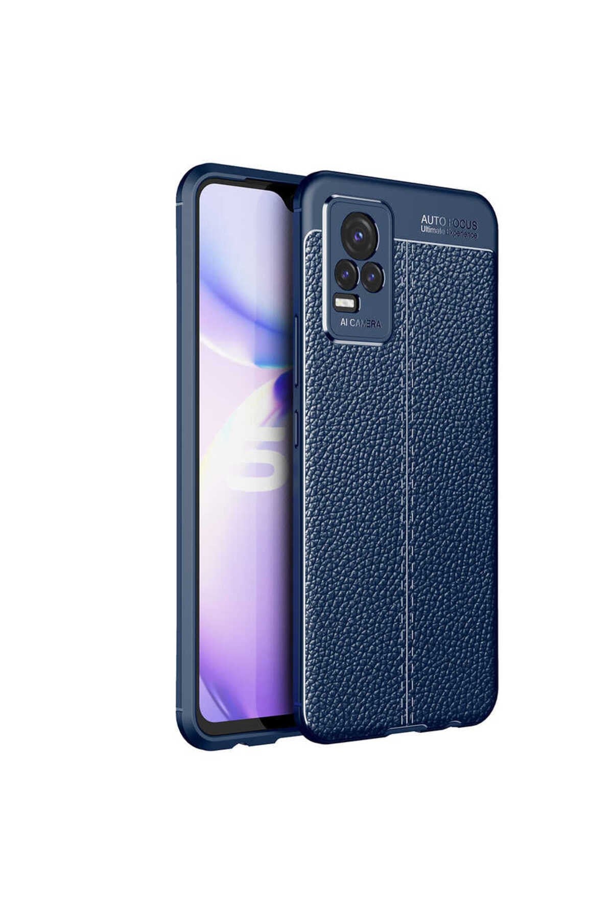 Vivo V21E Kılıf NVTH Niss Silikon Kapak - Lacivert