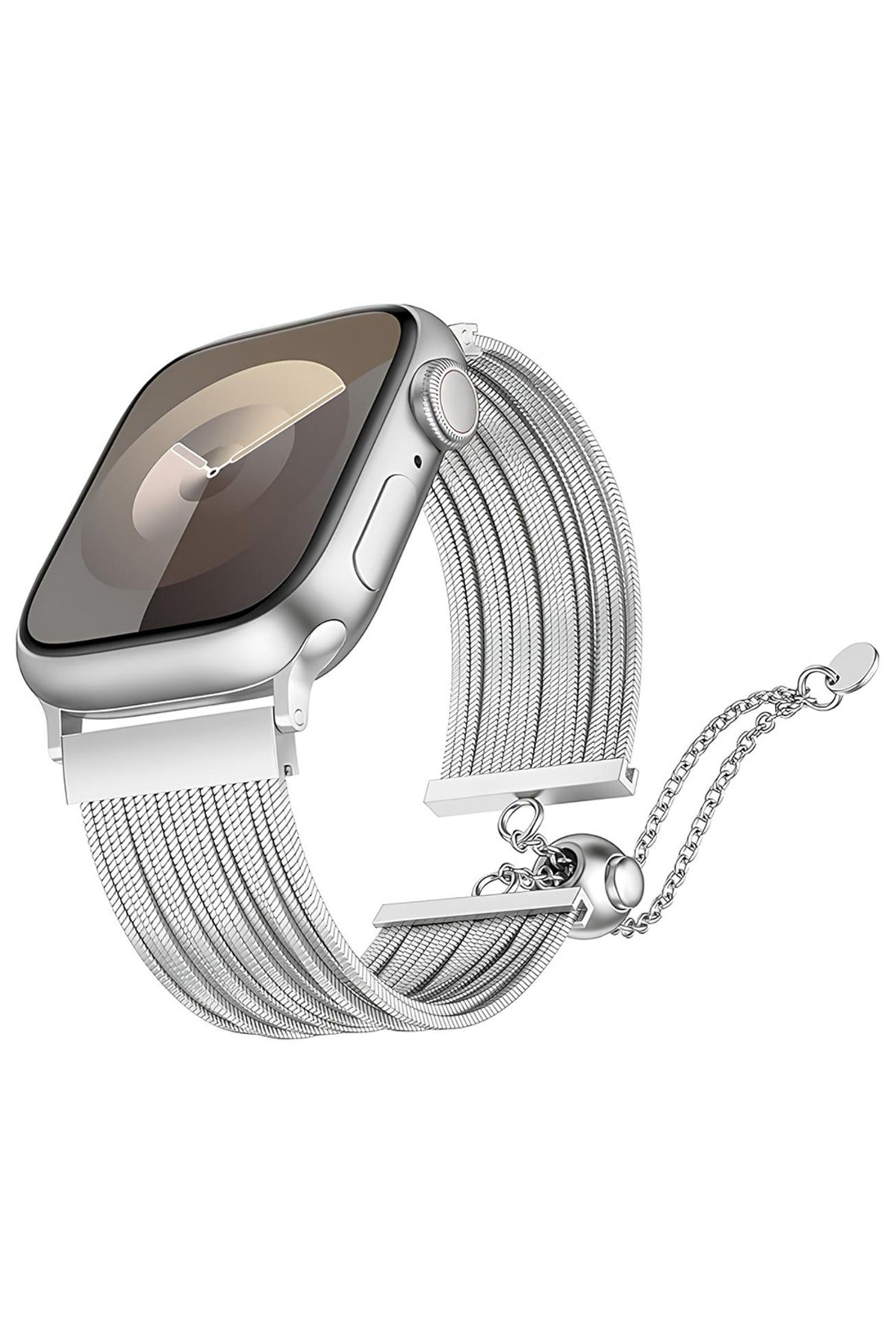 Watch 10 42mm NVTH KRD-137 Metal Hasır Kordon - Gümüş