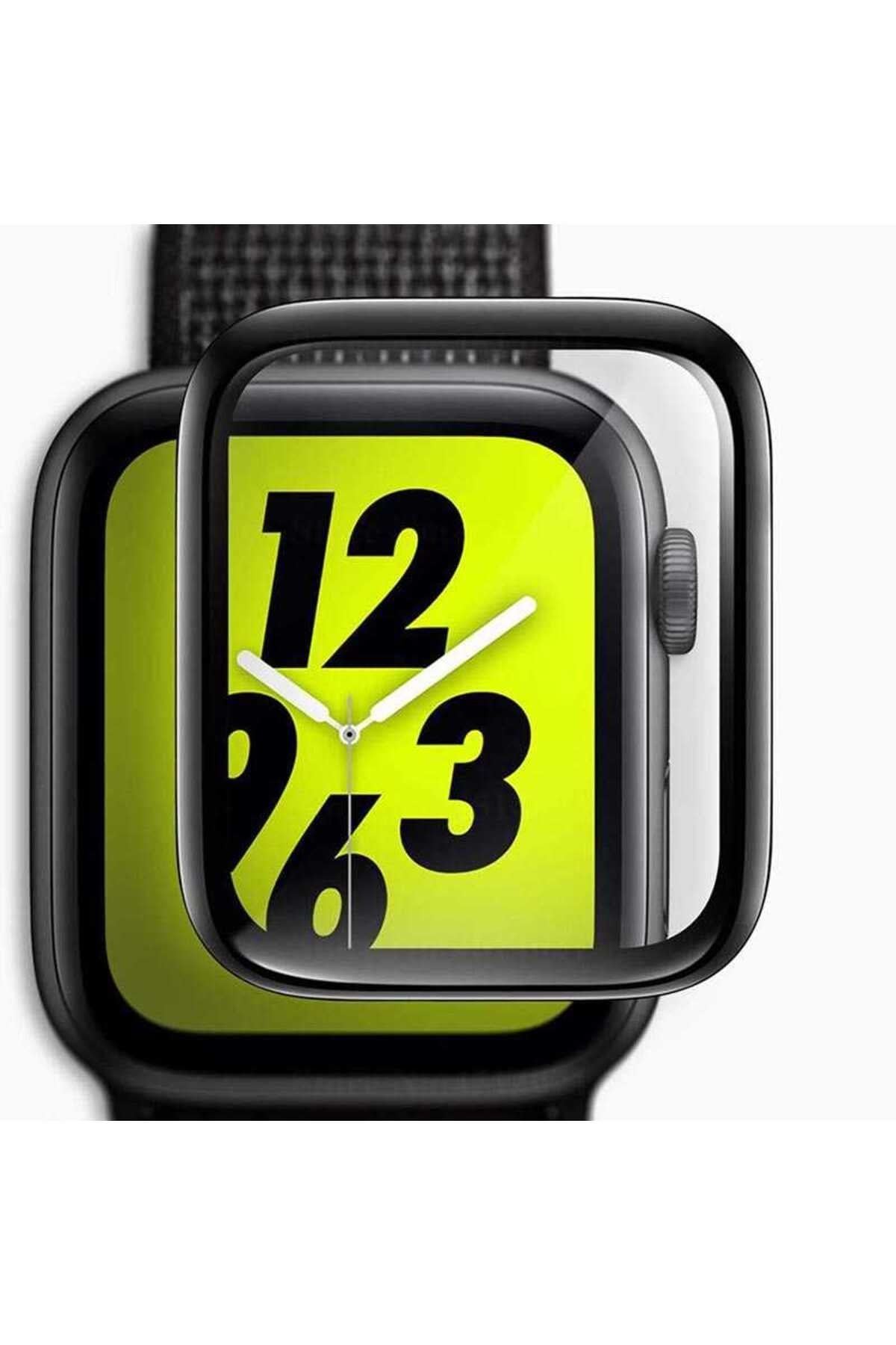Watch 40mm NVTH Full Yapışkanlı Cam Ekran Koruyucu - Siyah