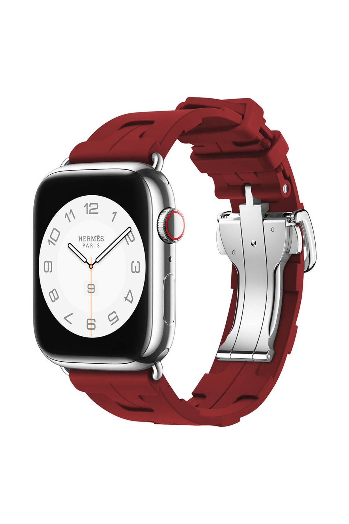 Watch 7 41mm Spor Görünümlü NVTH KRD-94 Silikon Kordon-Koyu Kırmızı