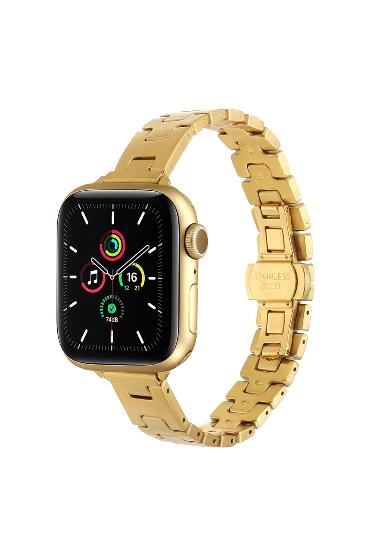 Watch 7 45mm NVTH KRD-150 Metal Kordon Strap Kayış - Gold