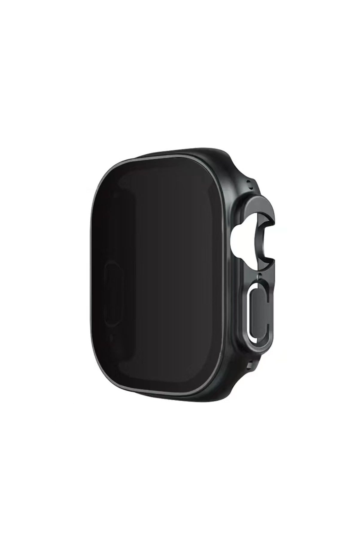 Watch Ultra 49mm Sert PC Kasa ve Privacy Ekran Koruyucu NVTH Watch Gard 23 - Siyah