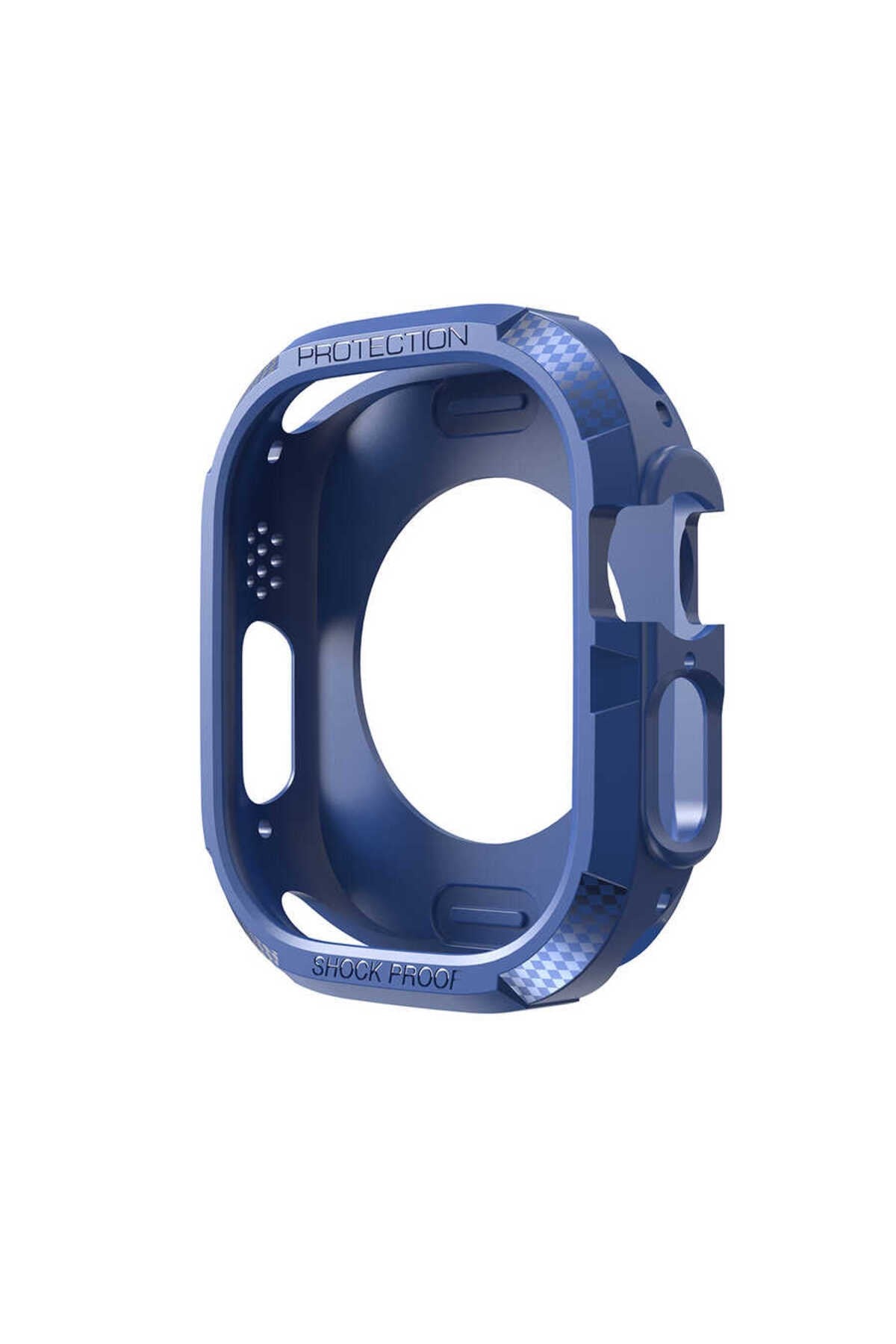 Watch Ultra 49mm Silikon TPU Kasa Koruyucu NVTH Watch Gard 17 - Mavi