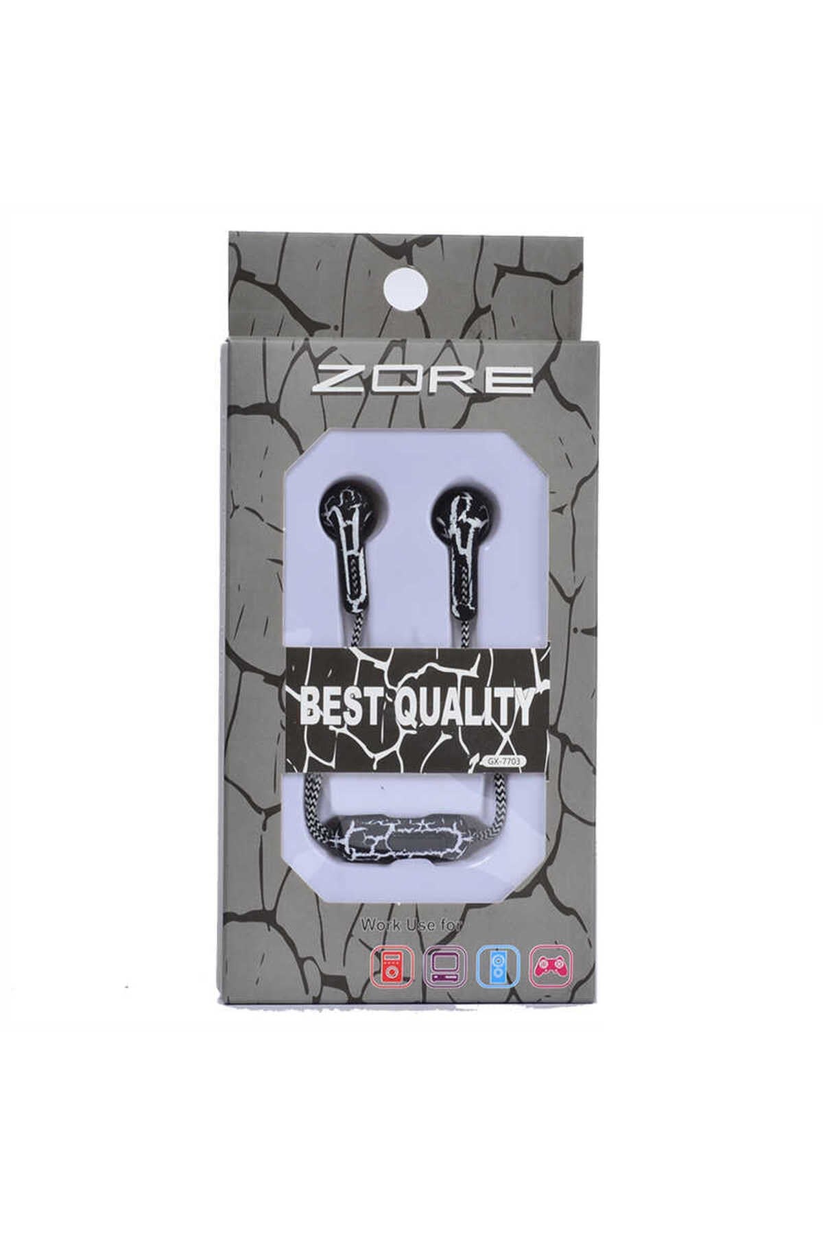Zore GX-7703 Stereo Mp3 Kulaklık - Siyah