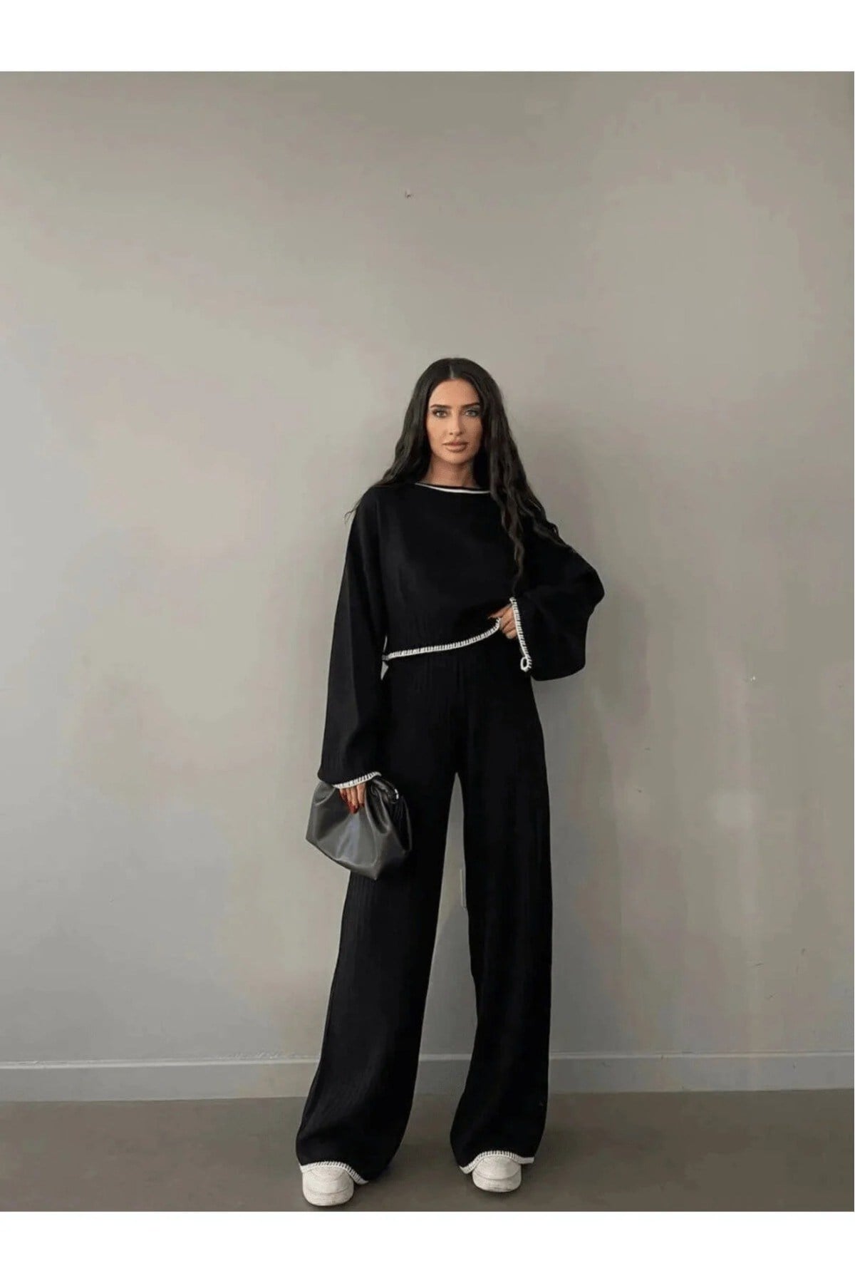 Rahat Fit Kadın Triko Takım – Oversize Kazak ve Pantolon