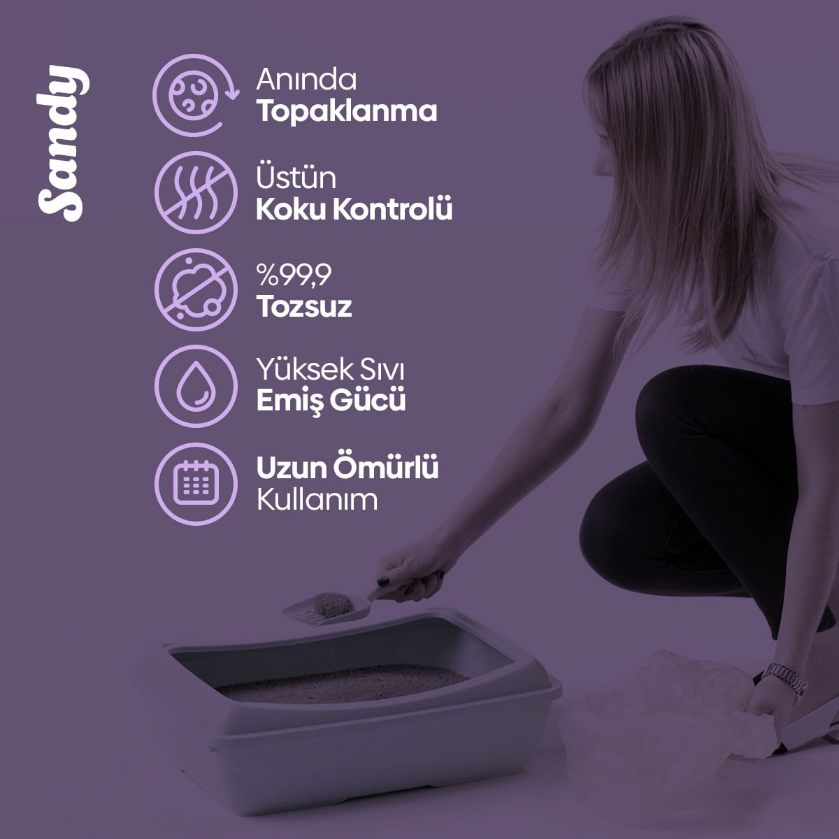 Aktif Karbonlu Topaklanan Kedi Kumu 20kg