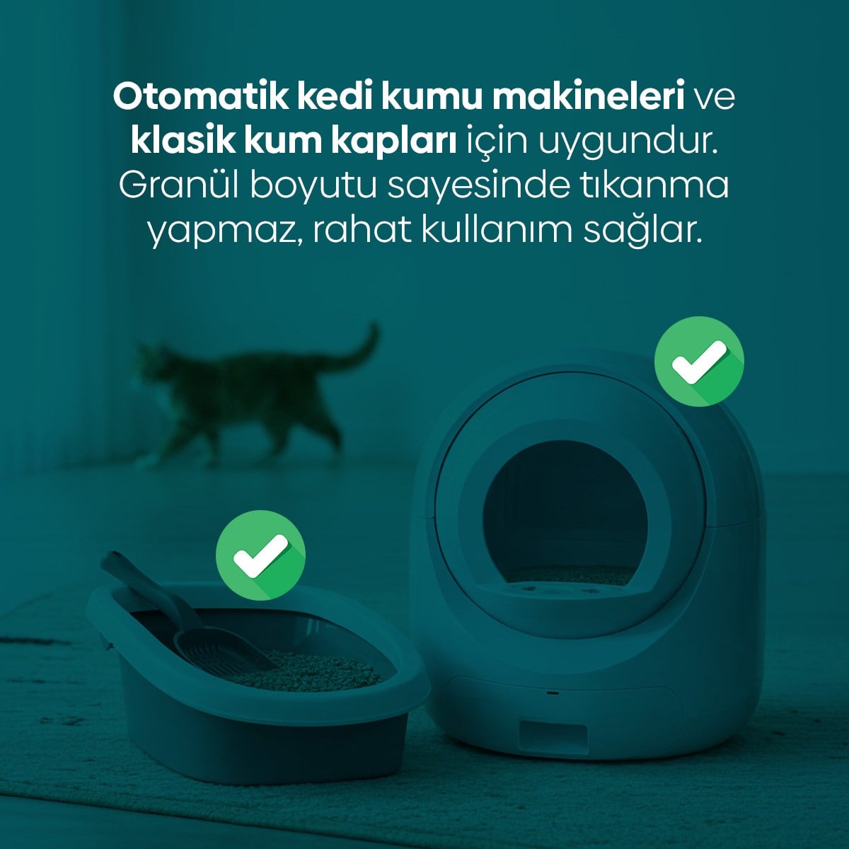 Okyanus Esintisi Kokulu Topaklanan Kedi Kumu 2x10kg