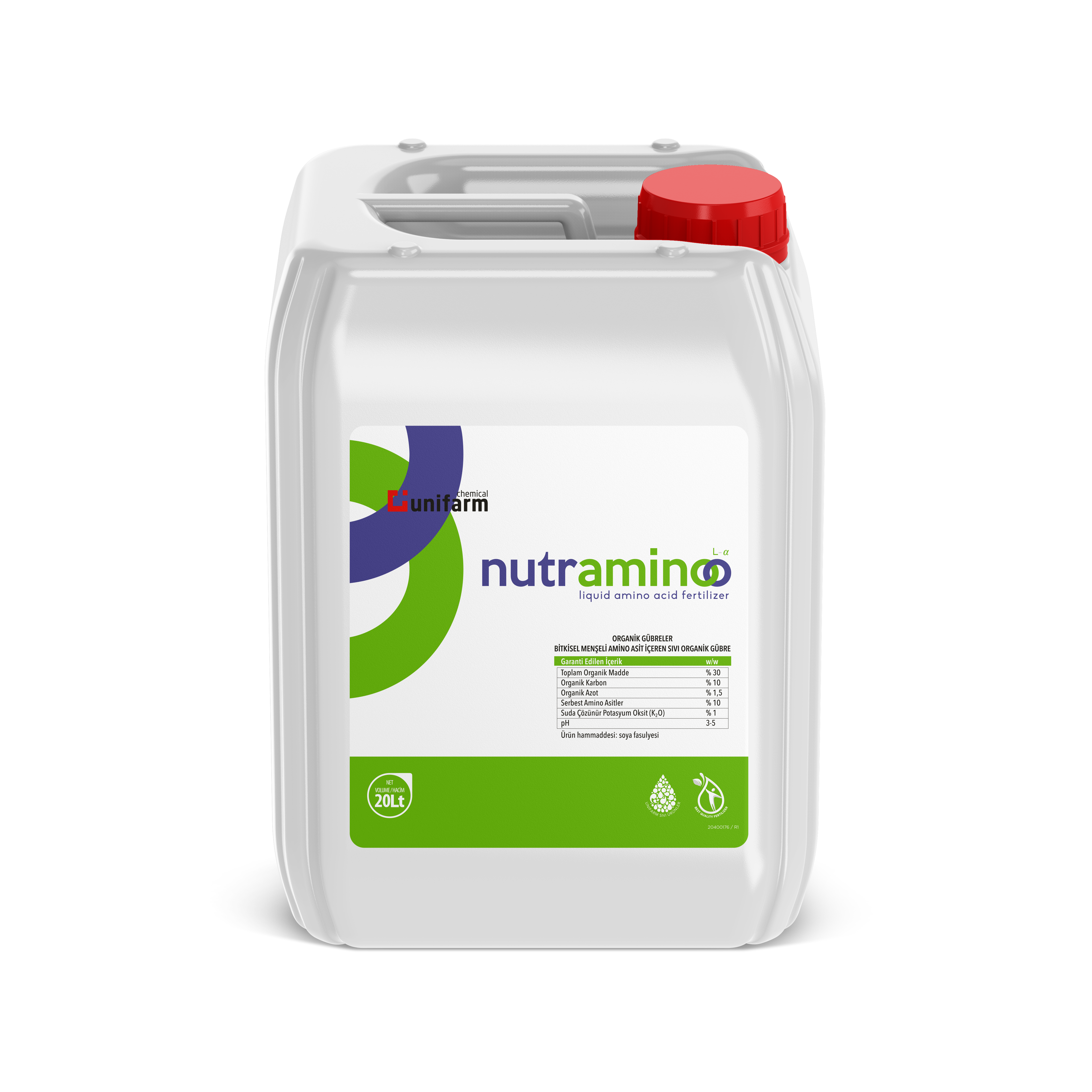  NUTRAMİNO 20 LT Sıvı Gübreler Ve Amino Asitler UNİFARM NUTRAMİNO 20 LT Sıvı Gübreler Ve Amino Asitler 