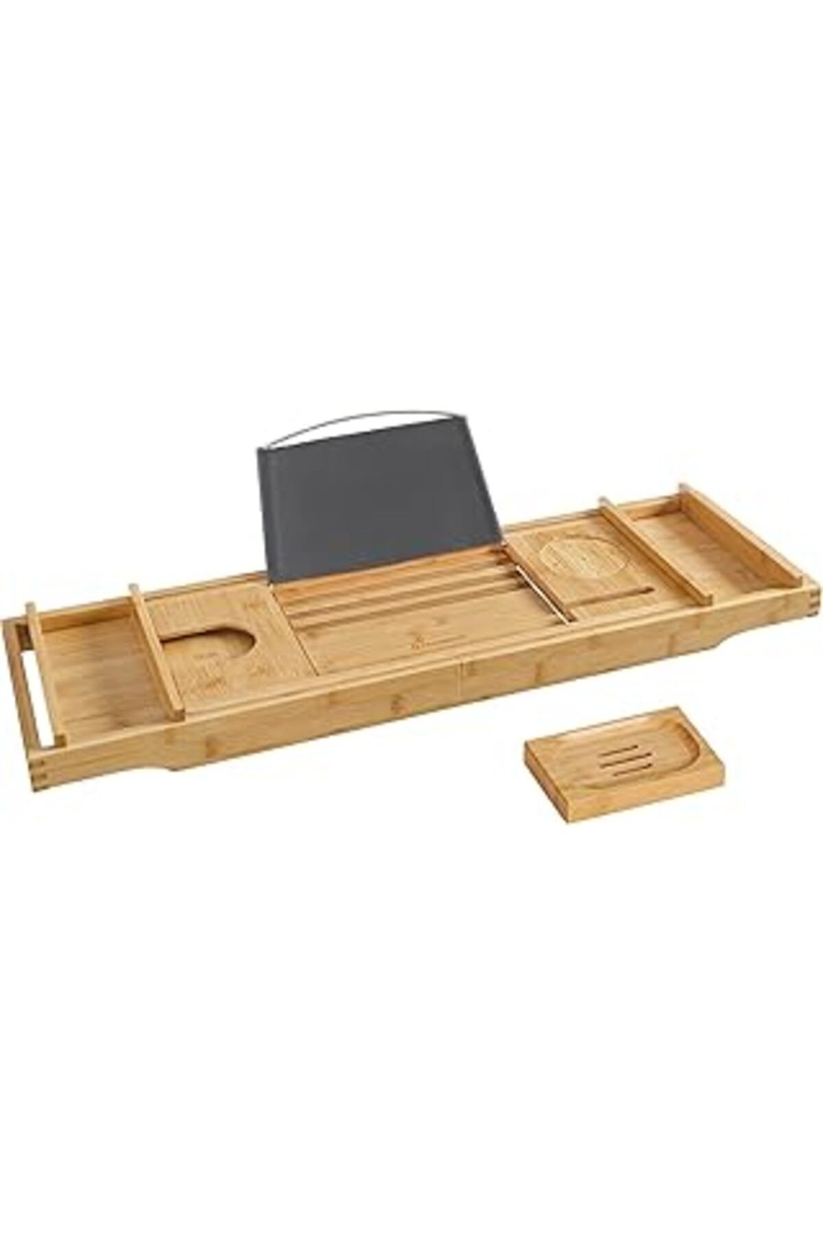 Songmics Çıkarılabilir Küvet Rafı Bambu Ayarlanabilir (75-109) X 4,5 X 23 Cm