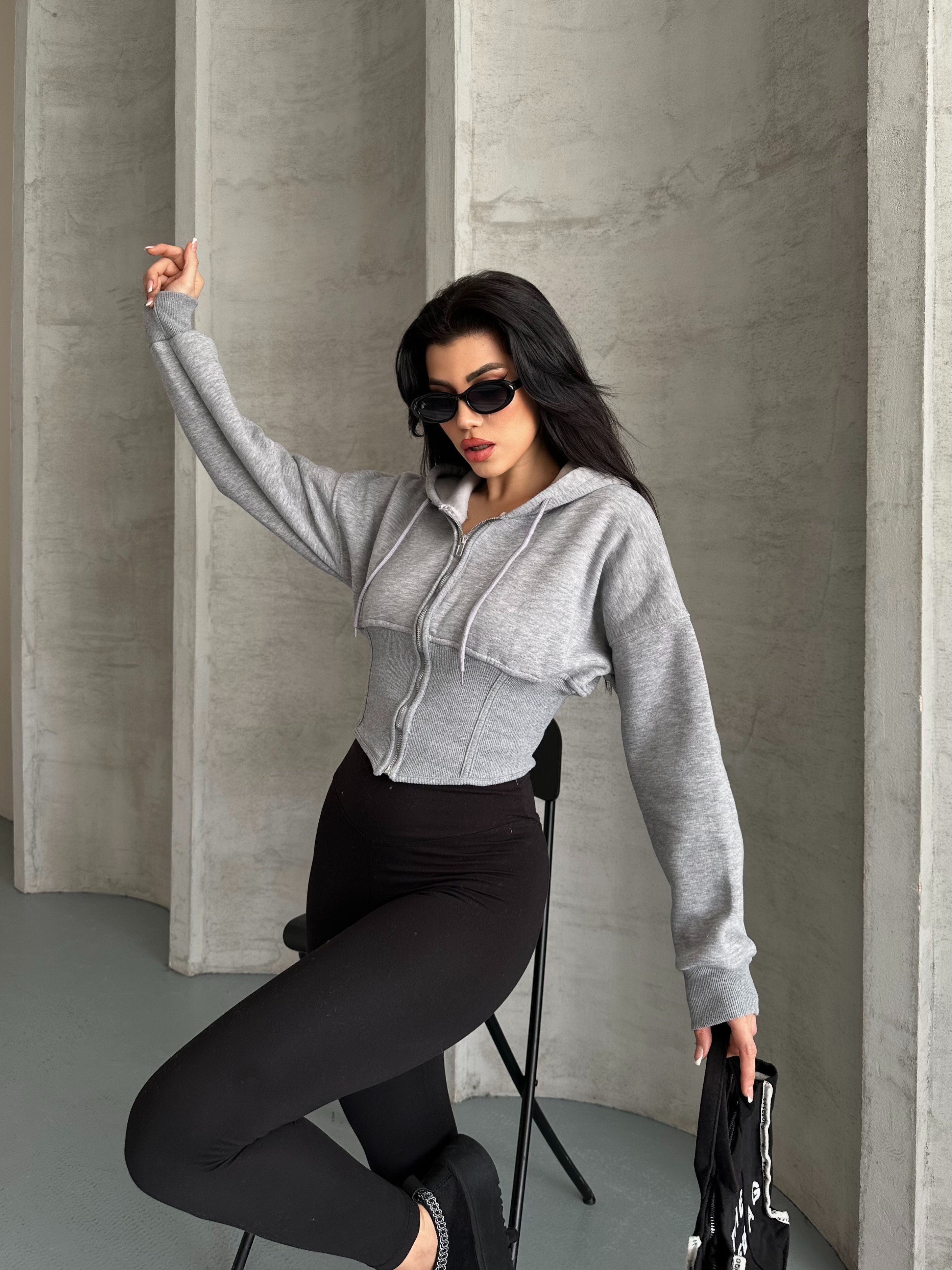 Korse Marşet Sweaters Gri