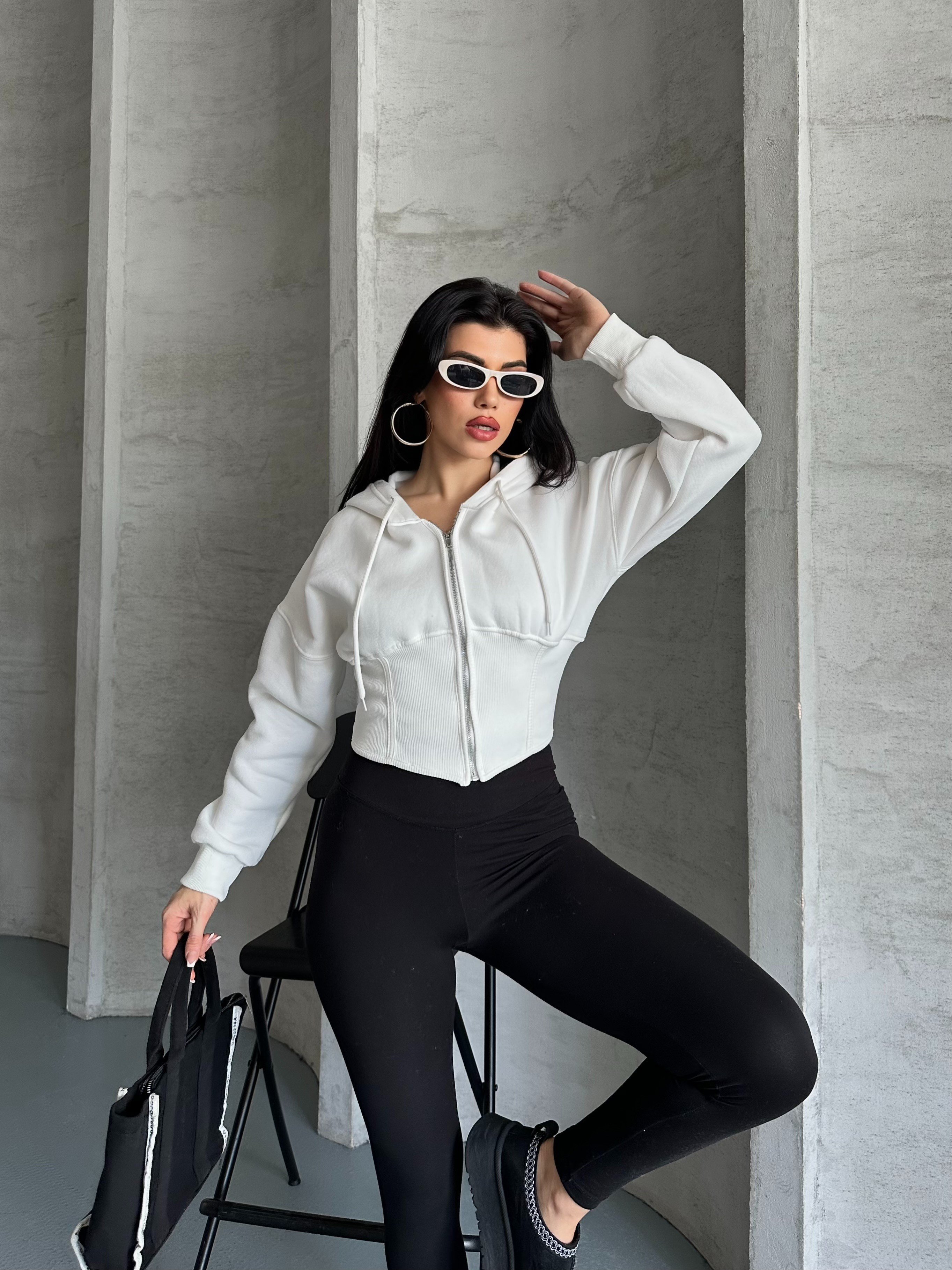 Korse Marşet Sweaters Krem