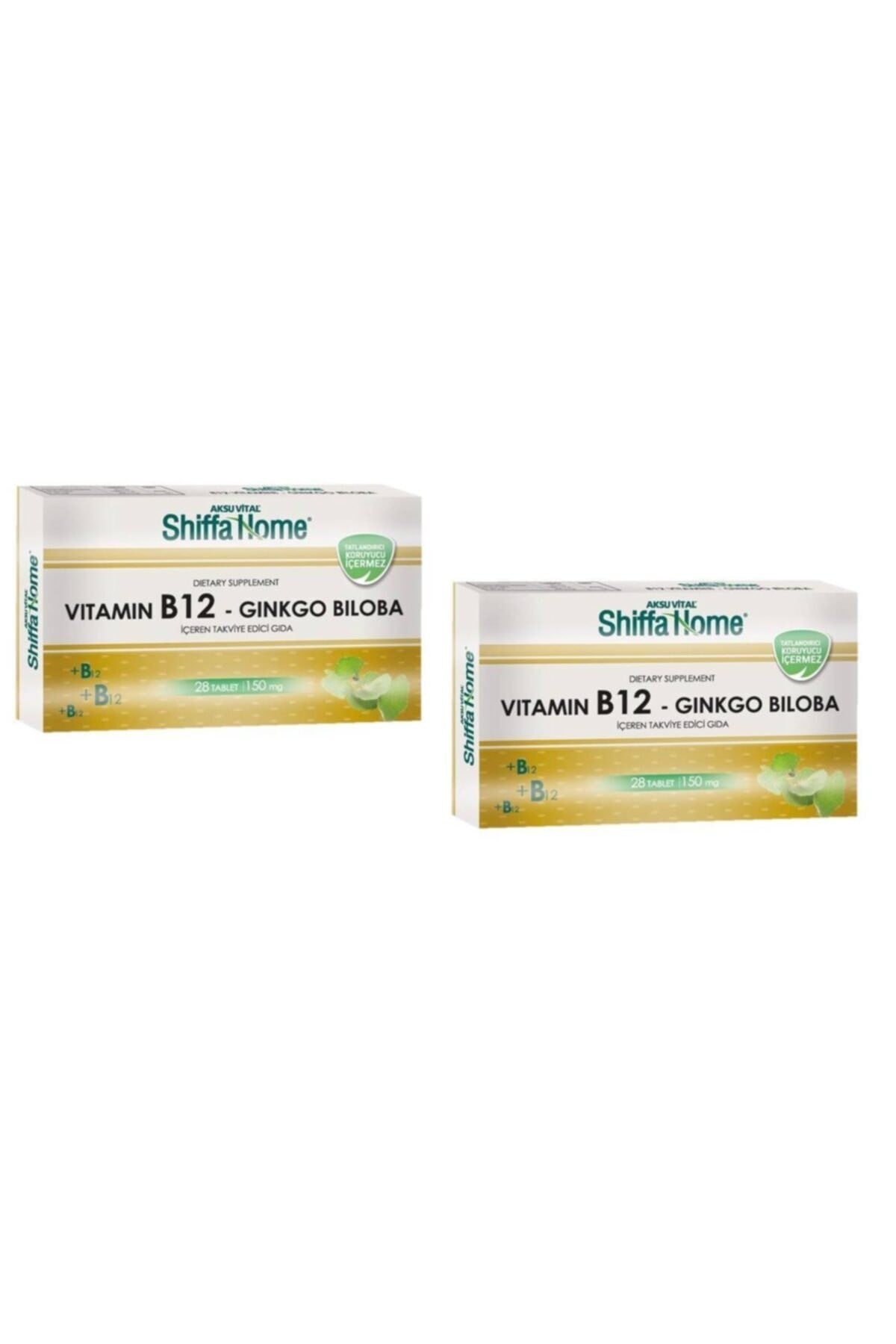 2 Kutu Aksu Vital Vitamin B 12 Ginkgo Biloba B12 Ginko 28 X 2