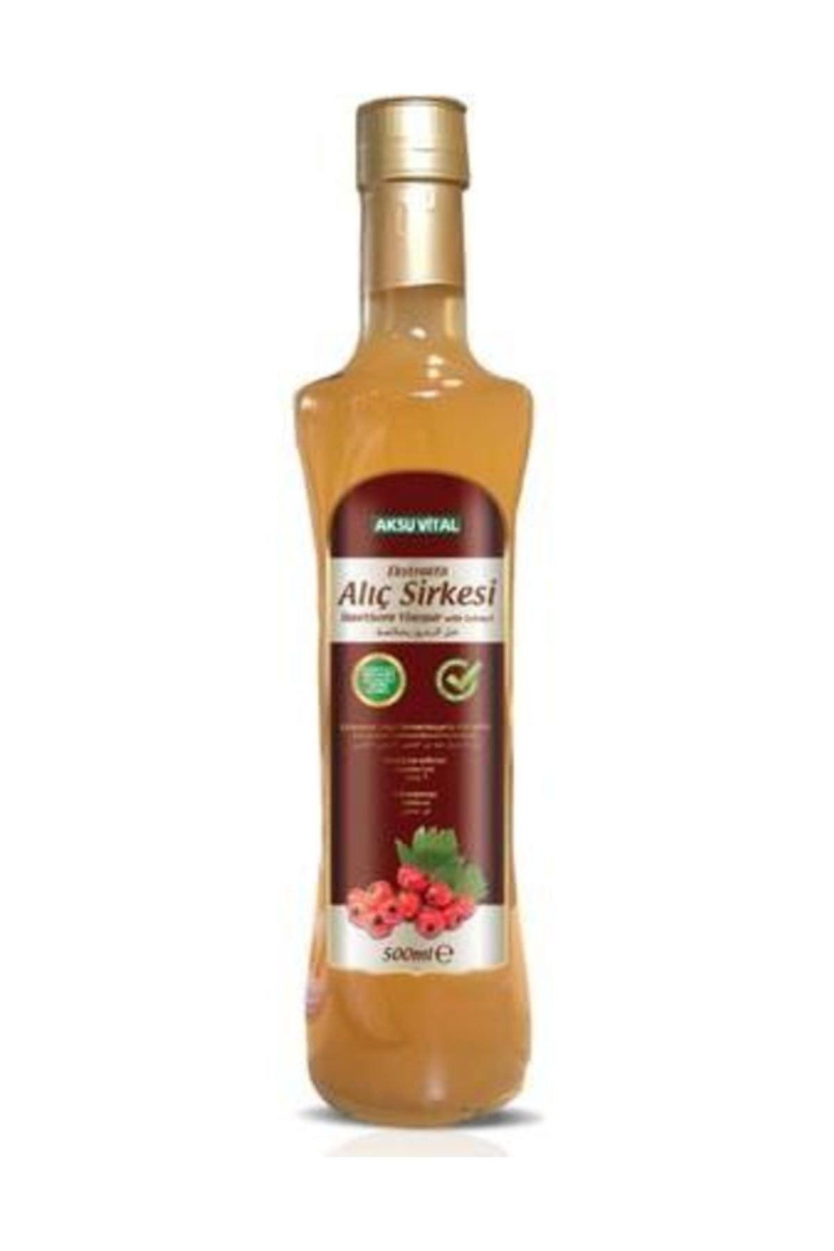 Aksuvital Ekstraktlı Alıç Sirkesi 500 ml %100 Doğal