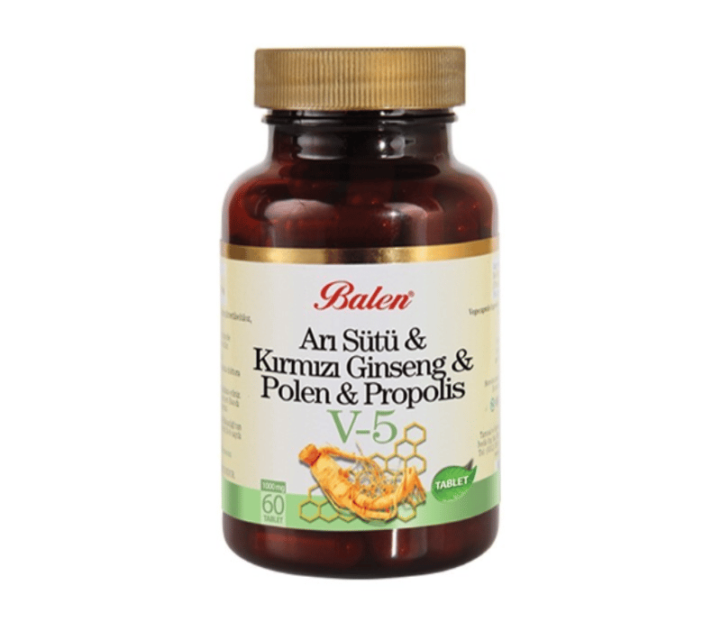 Balen V5 Arı Sütü Kırmızı Ginseng Propolis 60 Tablet
