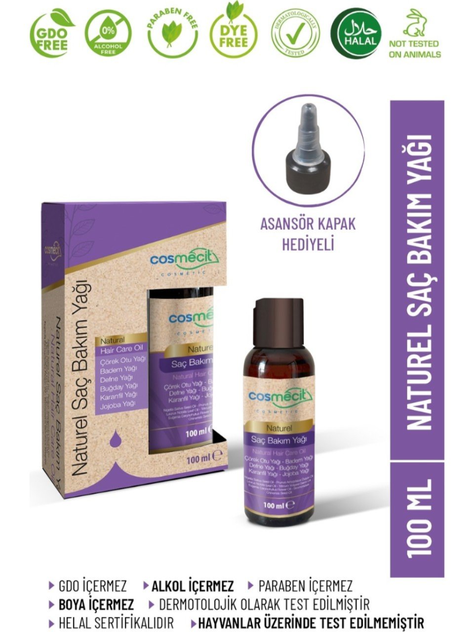 cosmecit Naturel Saç Bakım Yağı 100 ml