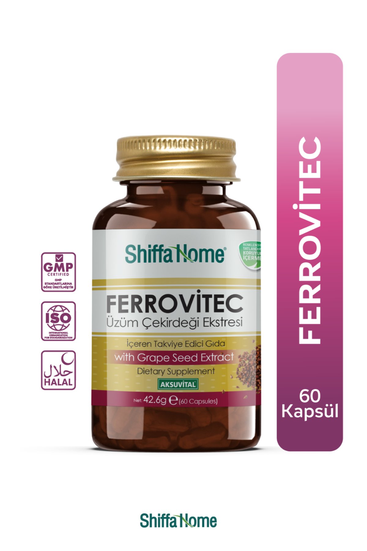 Ferrovitec Kapsül - Üzüm Çekirdeği Kapsulü - Demir