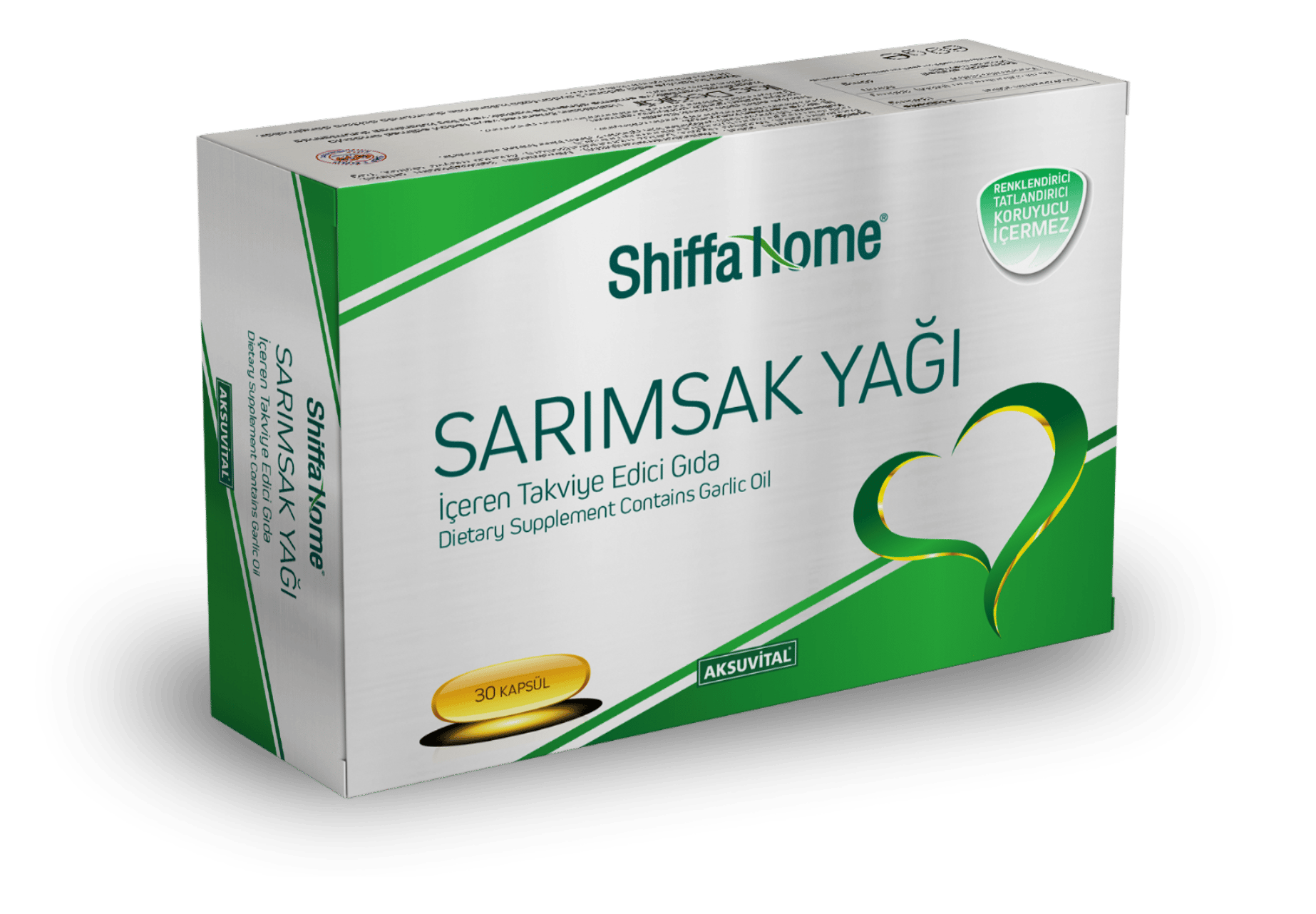 Sarımsak Yağı 30 Softjel 1000mg Renklendirici Tatlandırıcı Koruyucu Içermez