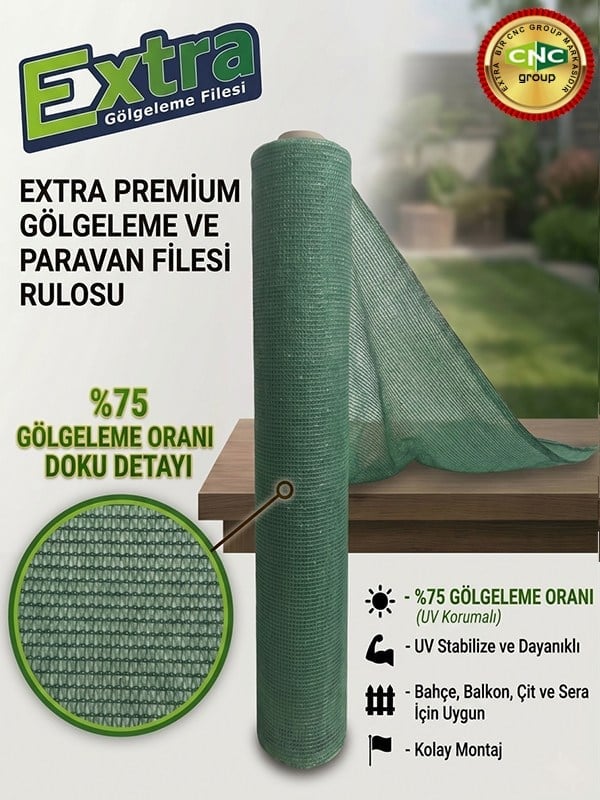EXTRA GÖLGELEME FİLESİ  %75 - 65 GR/M2