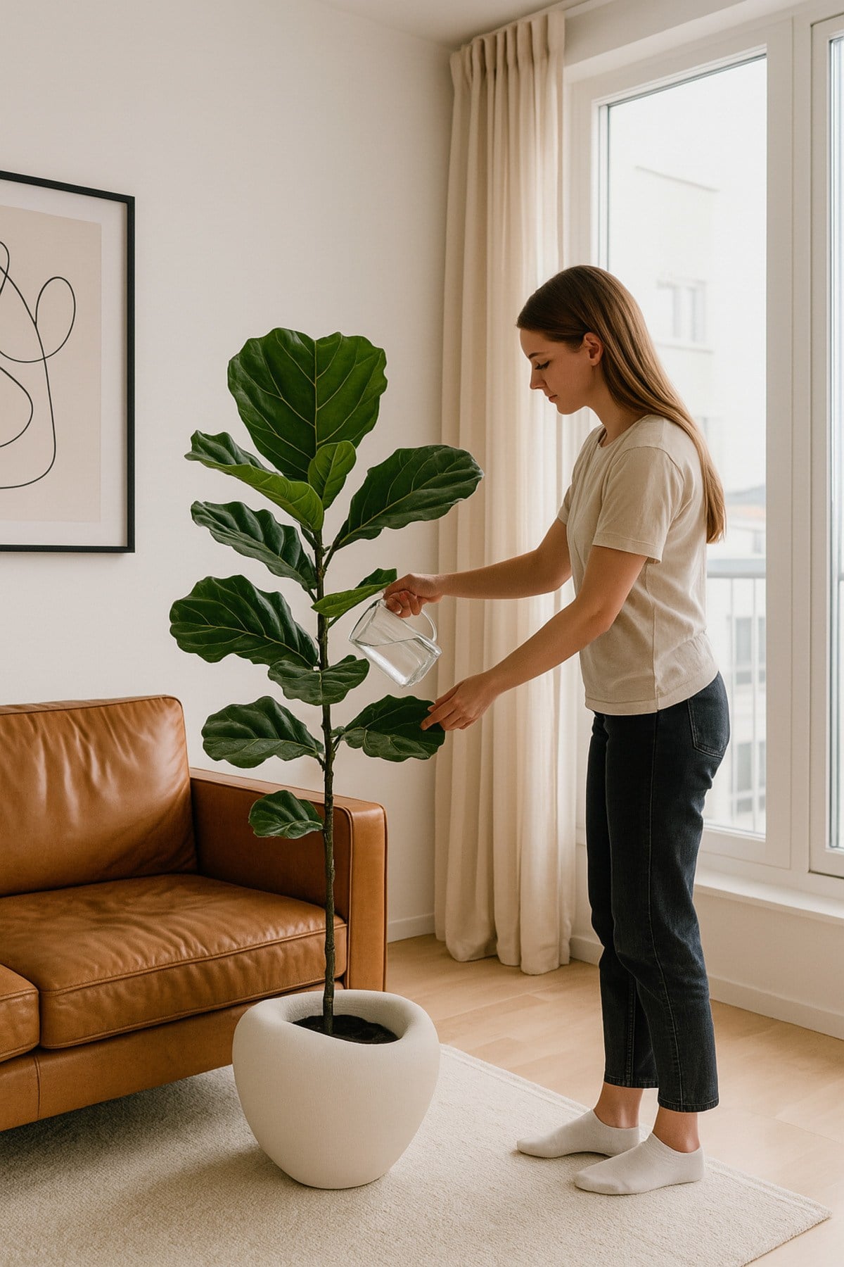 Fiber Beton Görünümlü Dokulu Dekoratif Avize Saksı – 30 cm | Modern Tasarım Yapay & Canlı Bitki Uyum