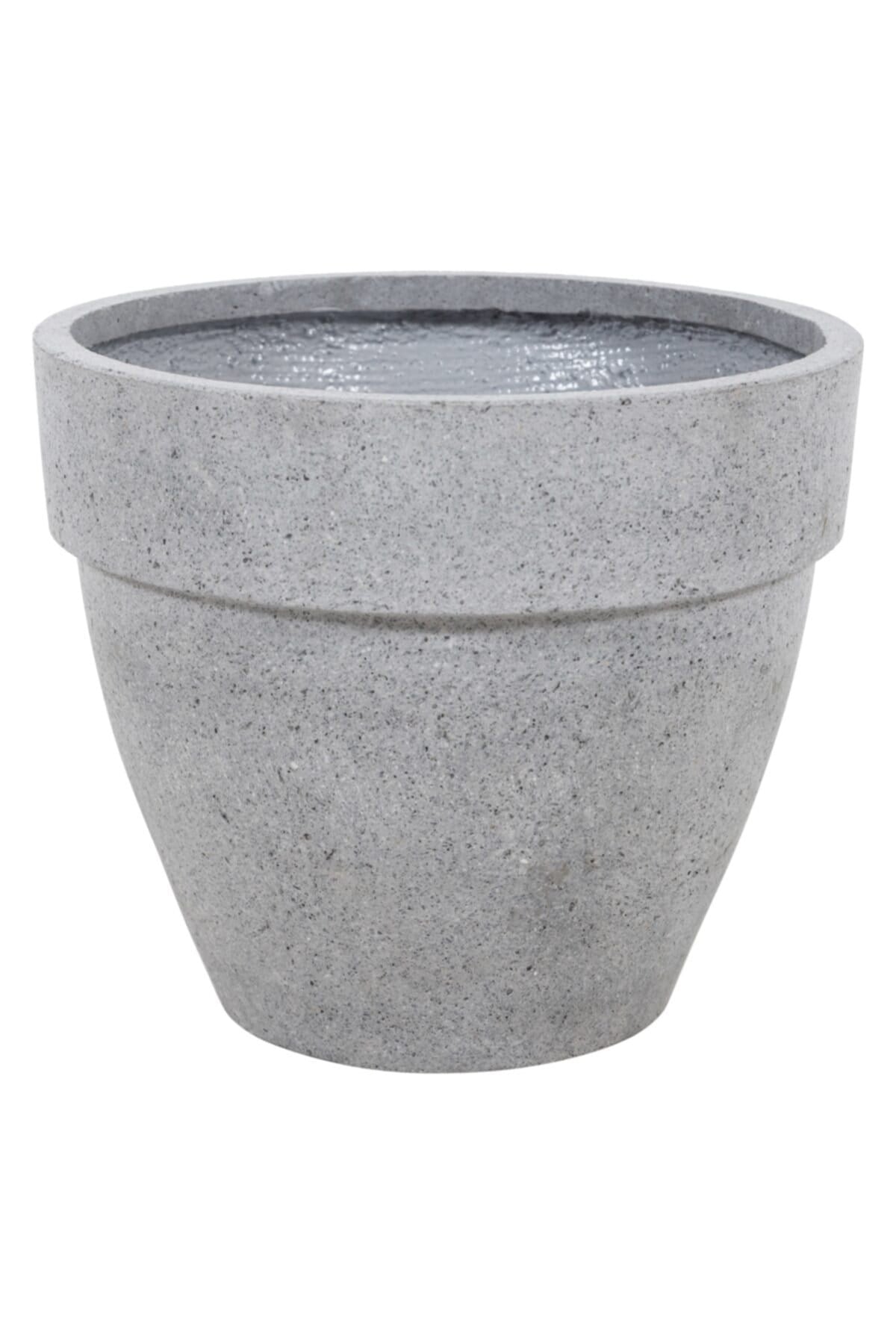Hafif Beton Saksı Gül Gri (s) 18x16