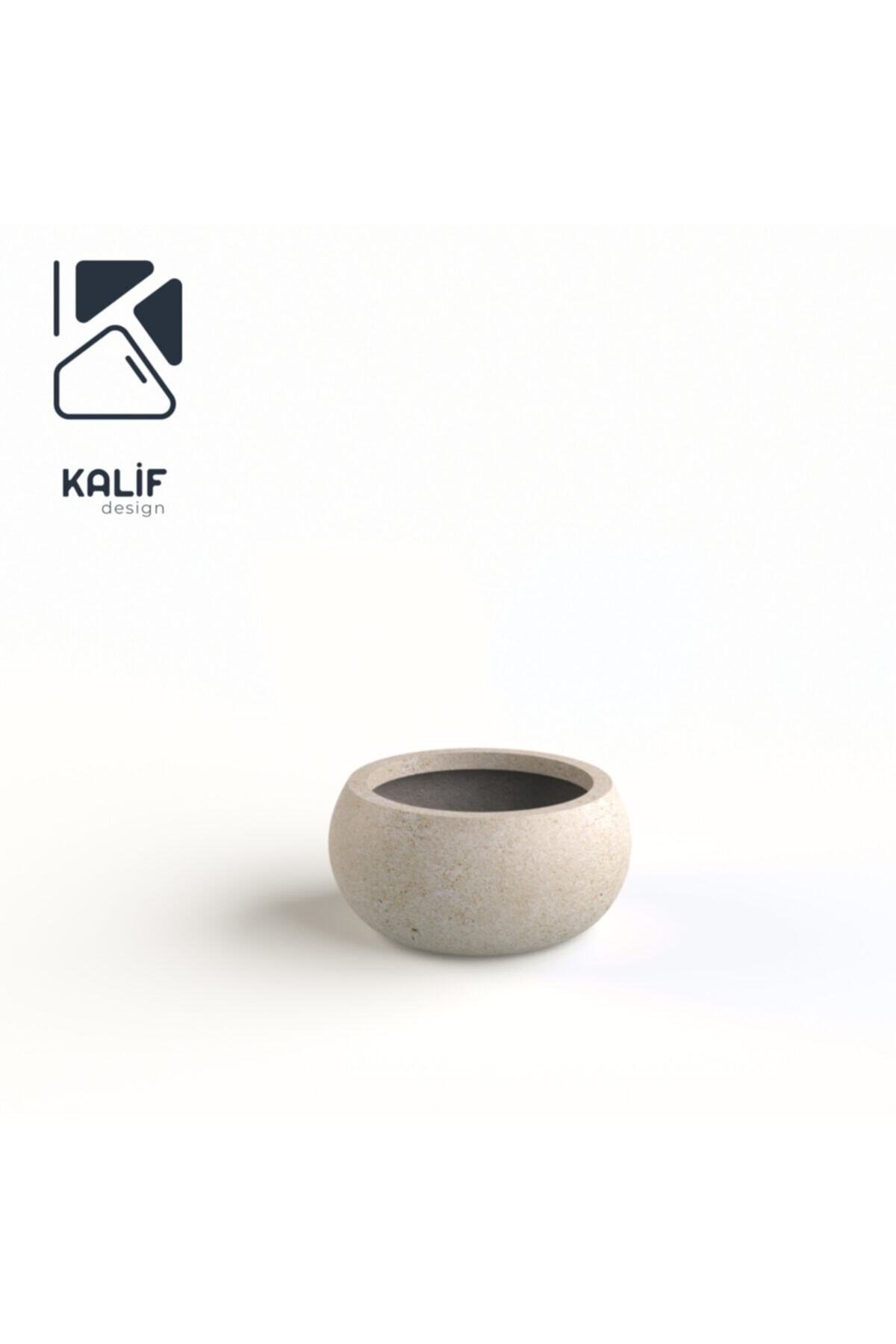 Hafif Beton Saksı (terrazo) Pan (m) 36x20 Krem