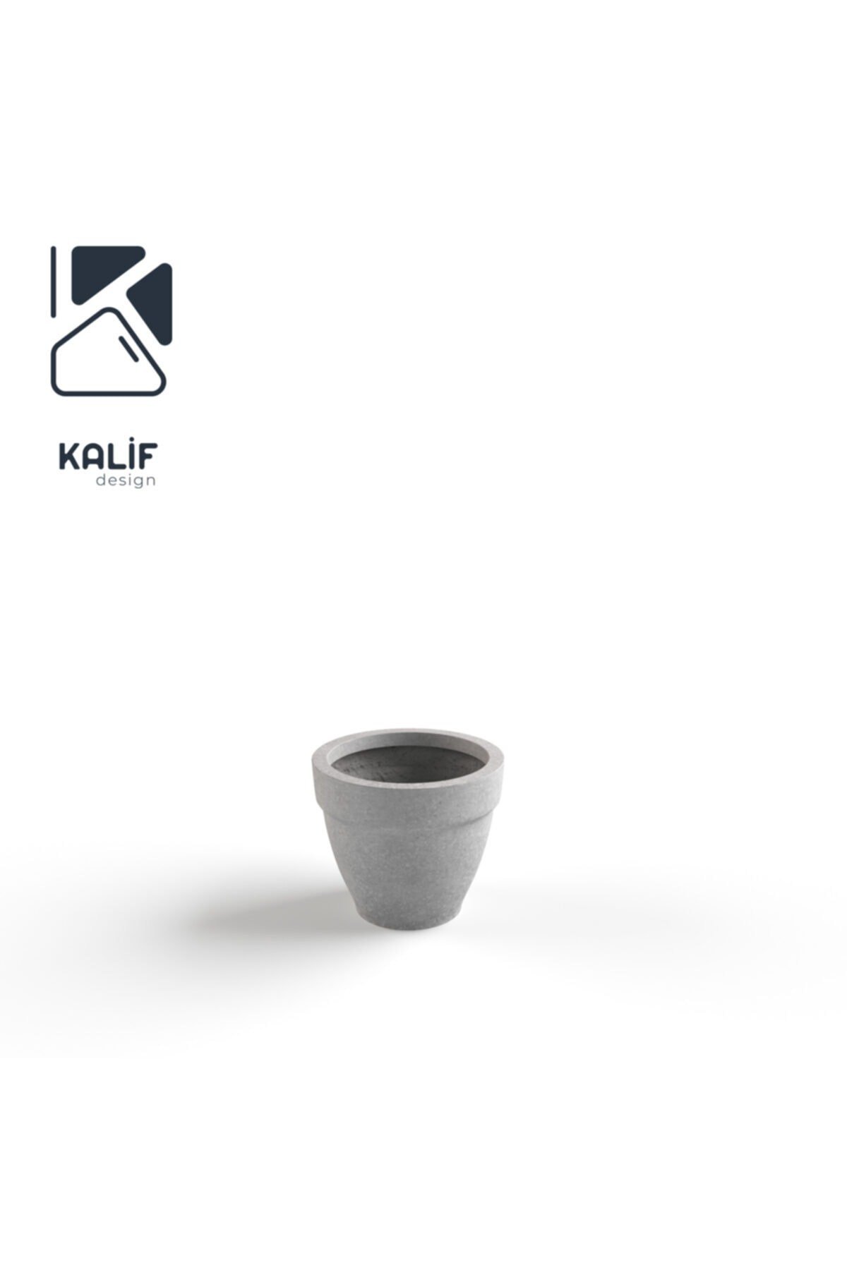 Hafif Beton Saksı (terrazo) Terra (xs) 23x19 Gri