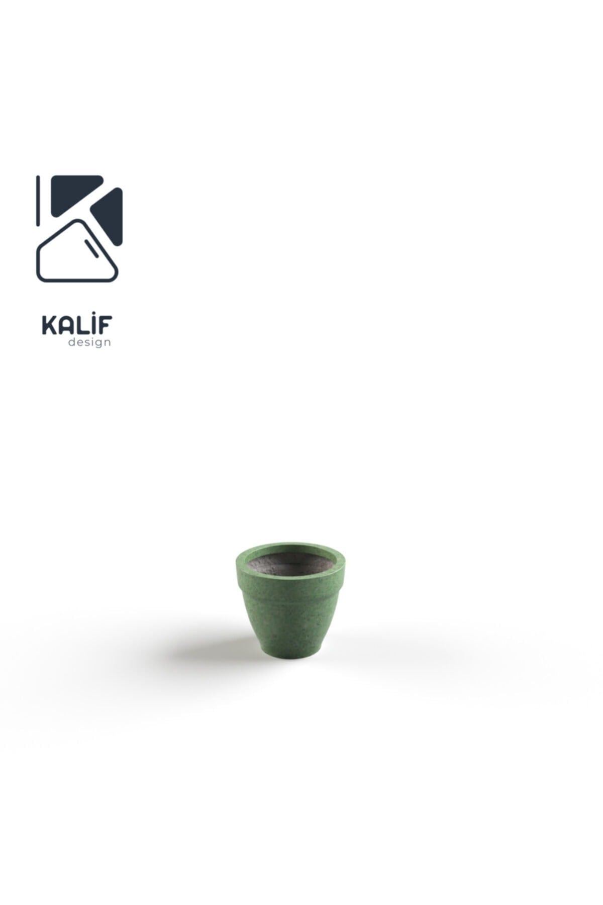 Hafif Beton Saksı (terrazo) Terra (xxs) 19x15 Yeşil