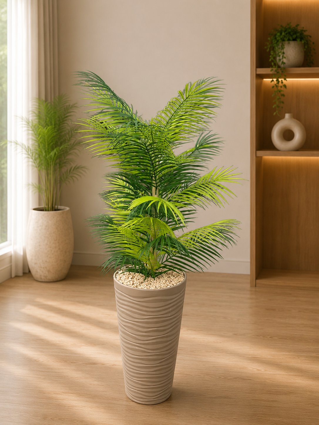 Yapay Areka Palmiyesi 140 cm | Saksılı Dekoratif Yapay Salon Bitkisi