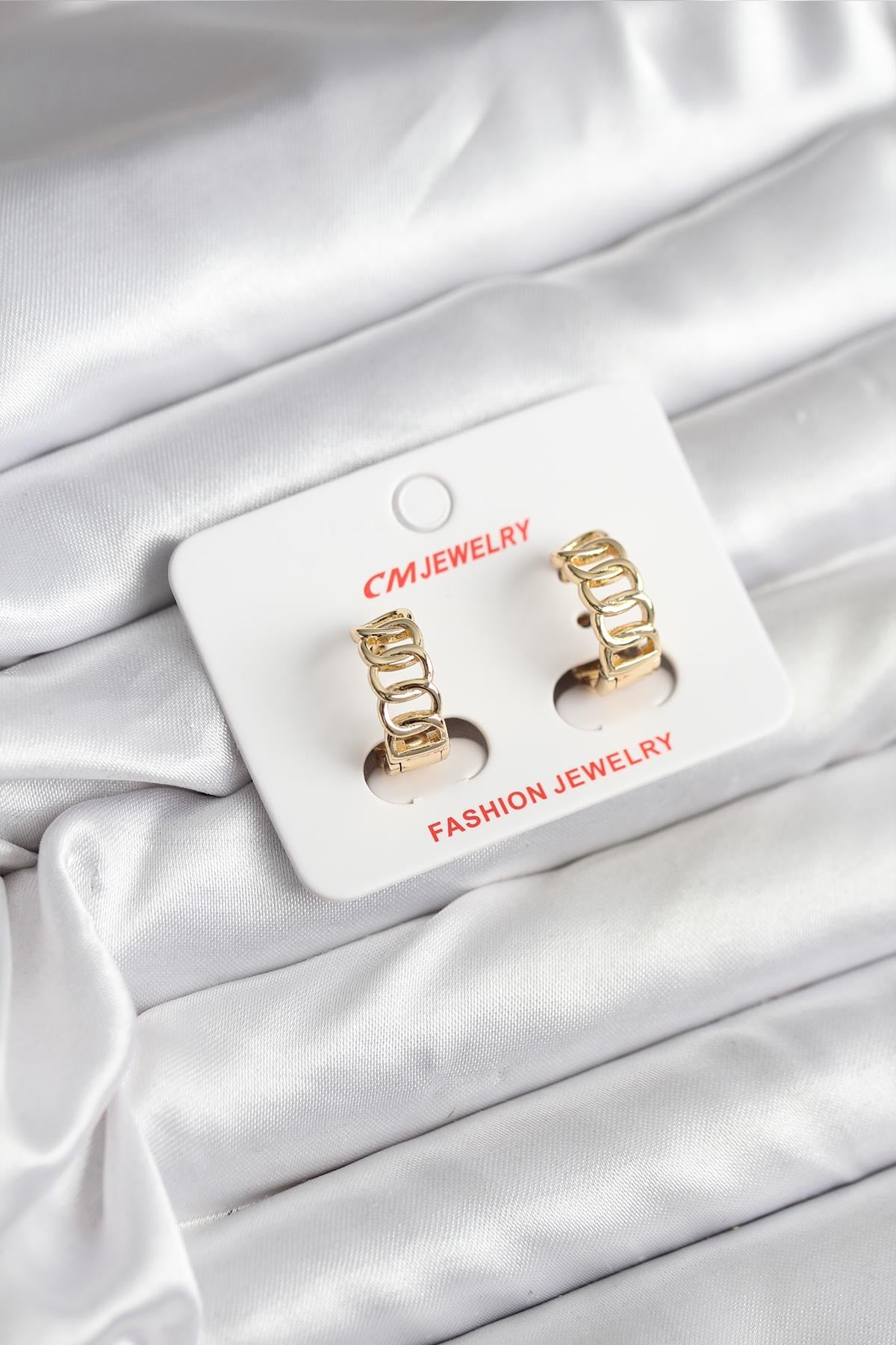 14K Gold Renk Kaplama Samanyolu Model CM Kadın Küpe