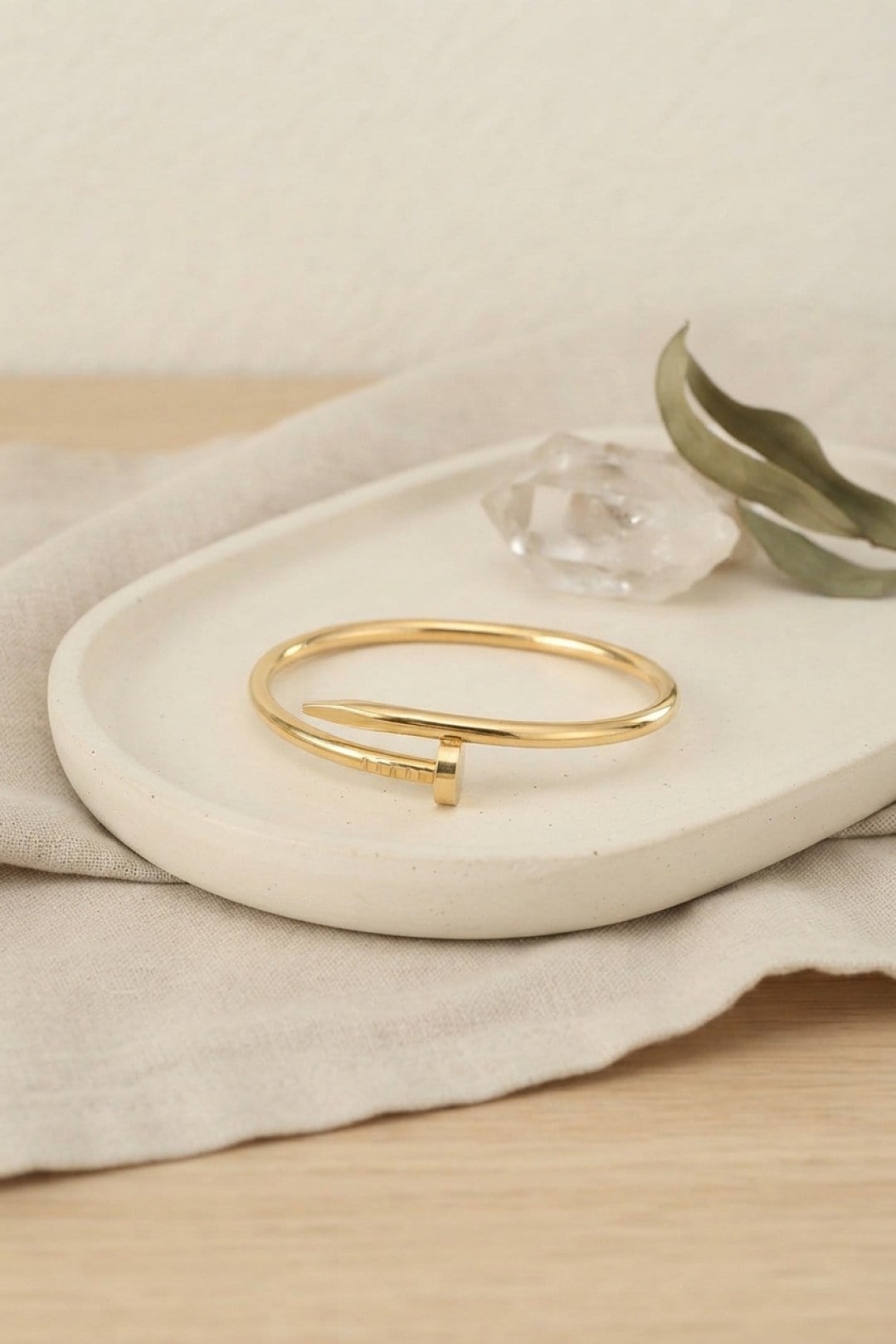 316L Çelik Gold Renk Çivi Model Bileklik