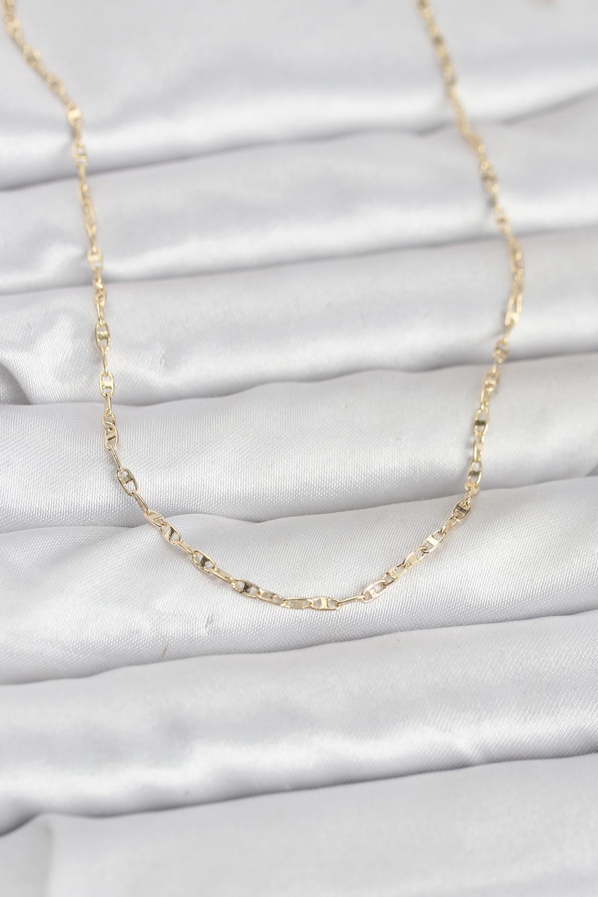 CM 14K Gold Renk Gemici Zincir Model 60 cm Kadın Kolye