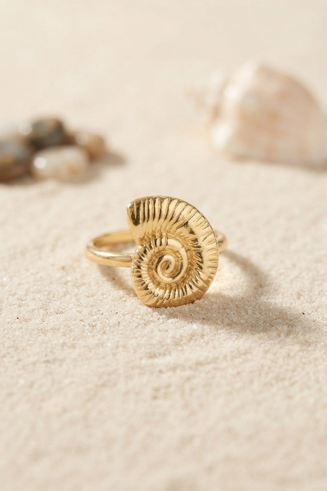 Nautilus Tasarım Gold Renk Kadın Yüzük