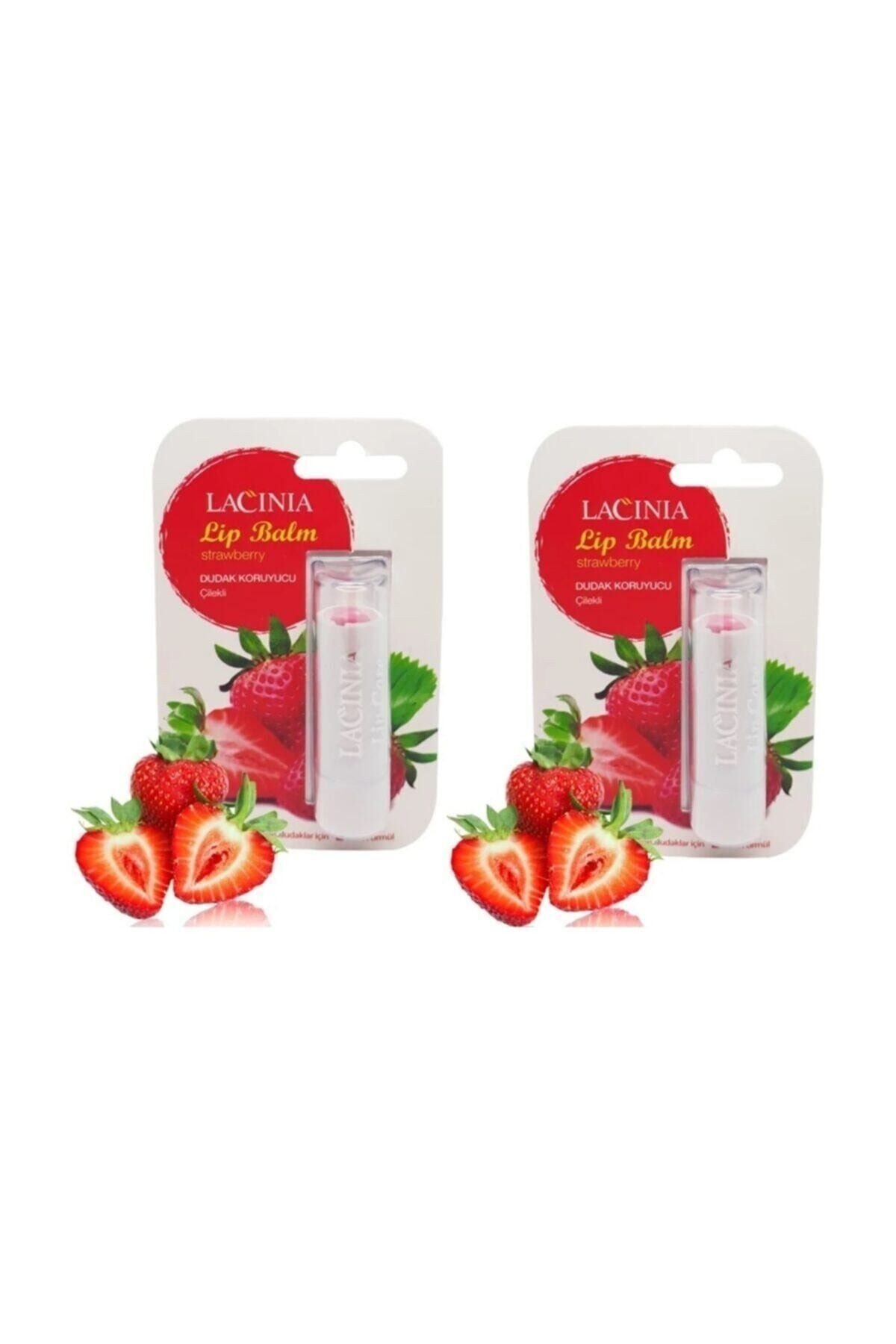 2'li Bitkisel Dudak Koruyucu Çilekli Lip Balm 2 Adet
