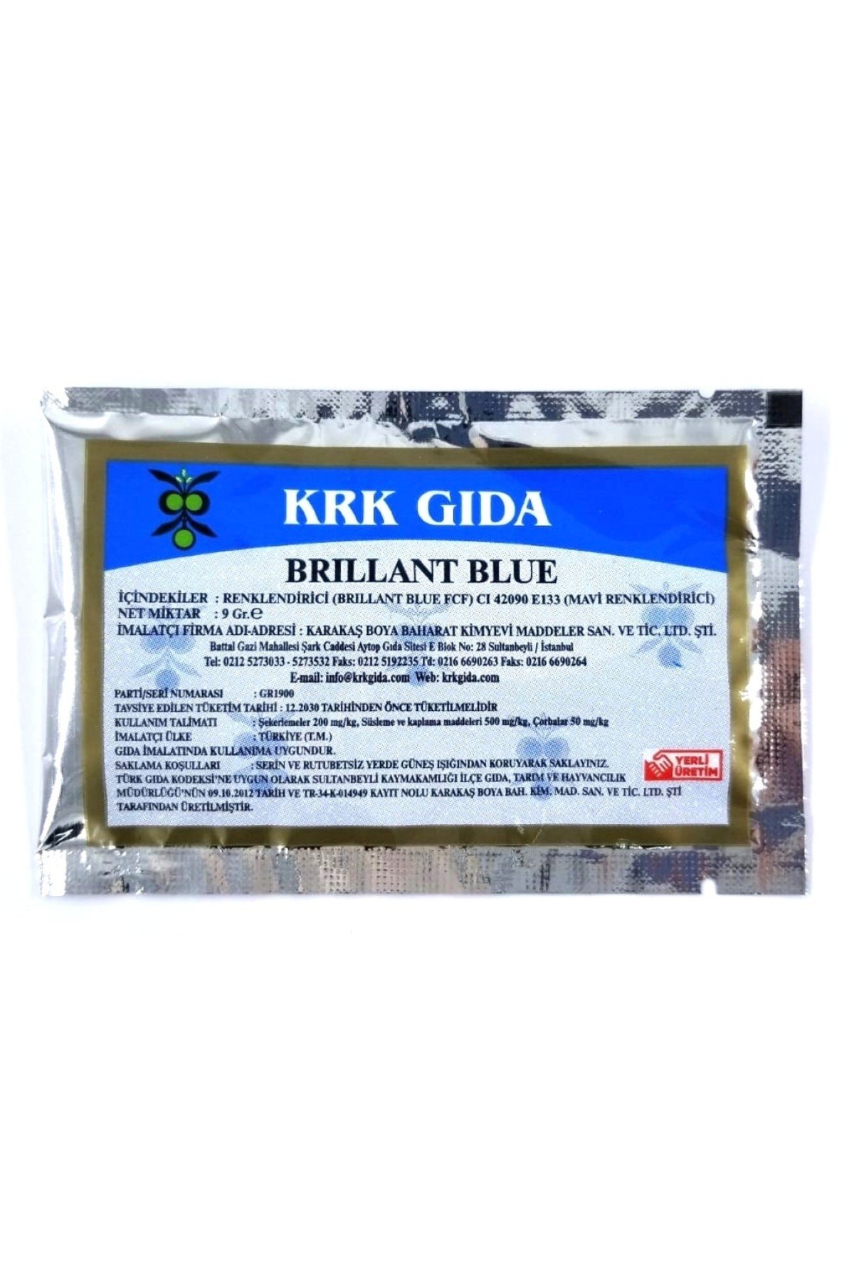 Gıda Boyası Açık Mavi Gıda Boyası 9 Gr.