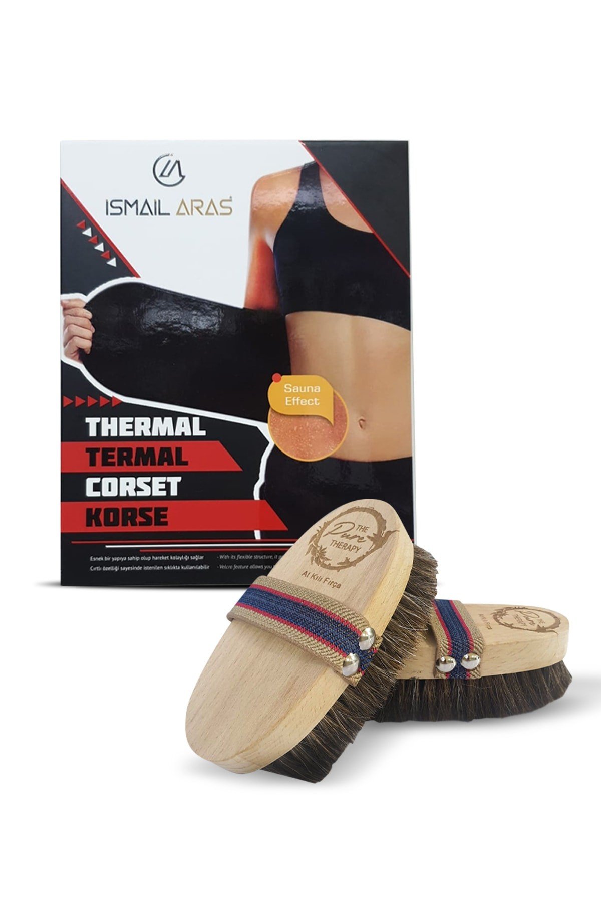 Nano Termal Korse Ve The Pure Therapy Doğal At Kılı Fırçası