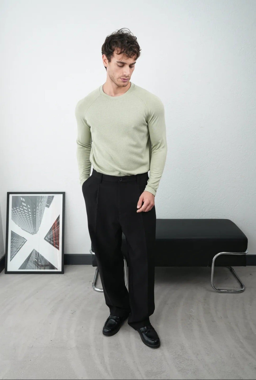 WAFFLE UZUN REGLAN KOLLU SWEAT ÇAĞLA