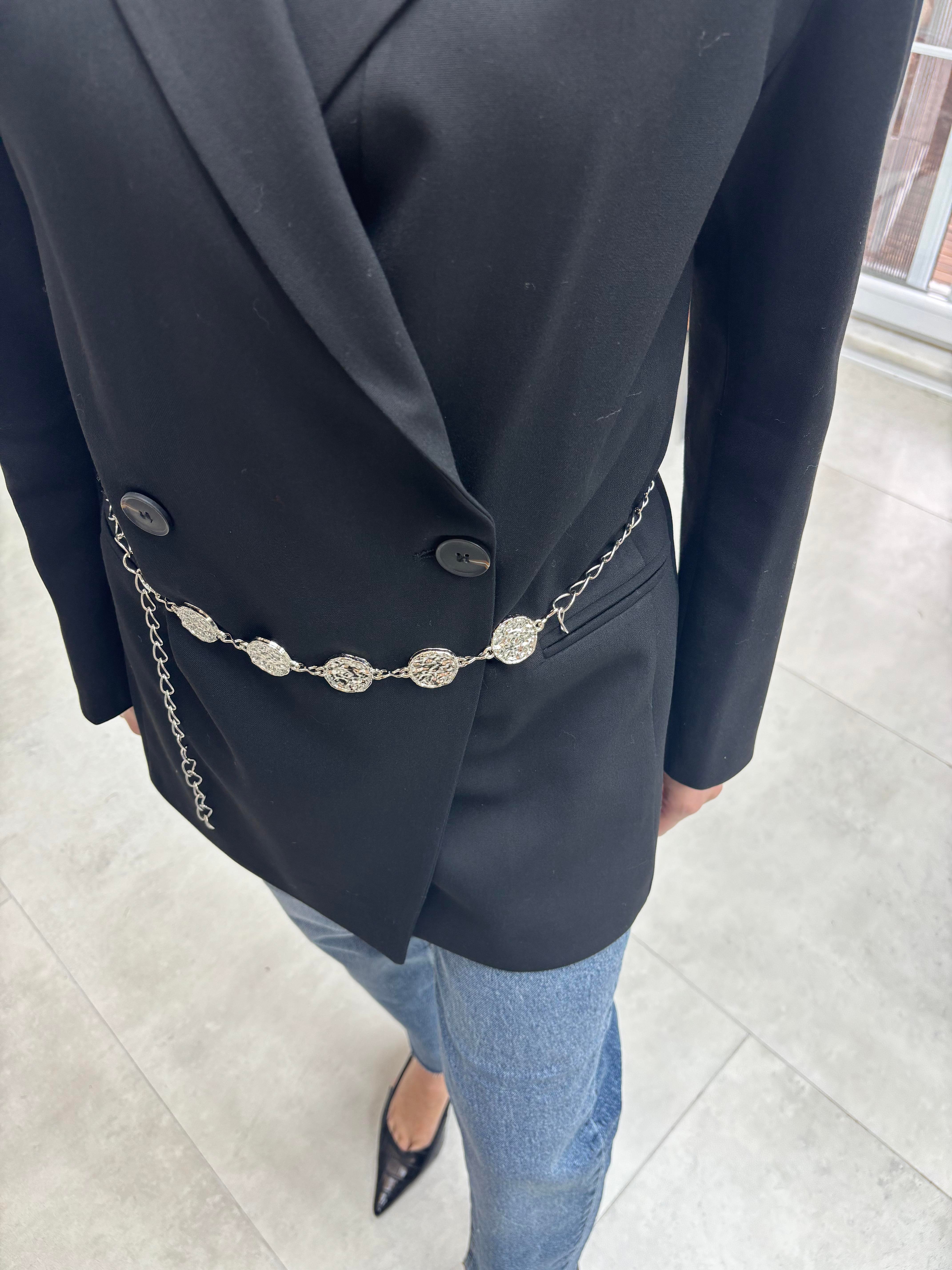 Gümüş Para Model Zincir Kemer