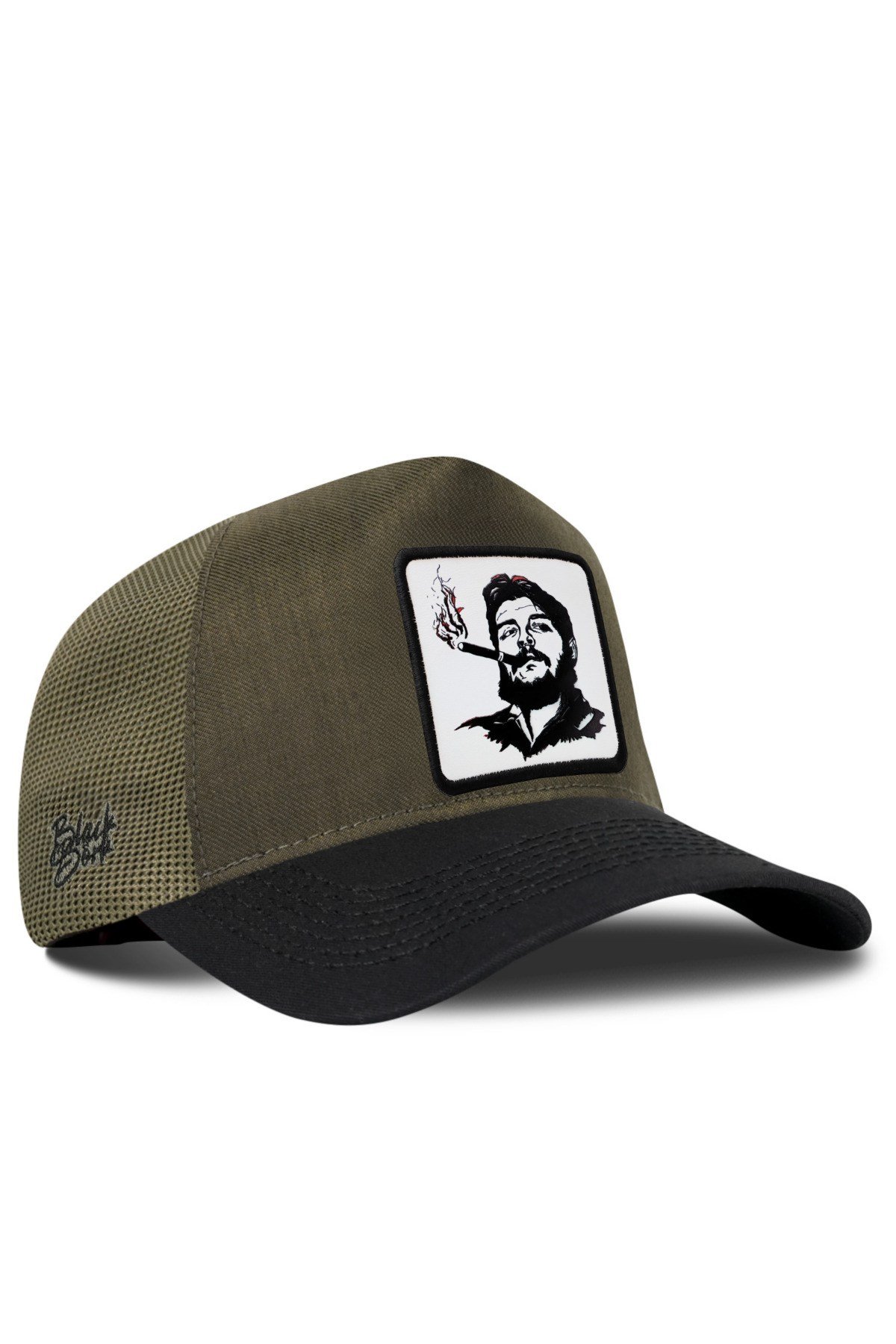 Che Guevara Logolu Cordura Siyah-Haki Trucker Şapka