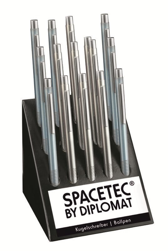 ​​​​​​Diplomat 10542942 Spacetec Pocket Pearl Tükenmez Kalem, 15li Stand