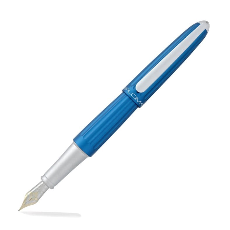 ​​​​​​Diplomat 40306015 Aero Mavi Dolma Kalem, 14K Altın M Uç