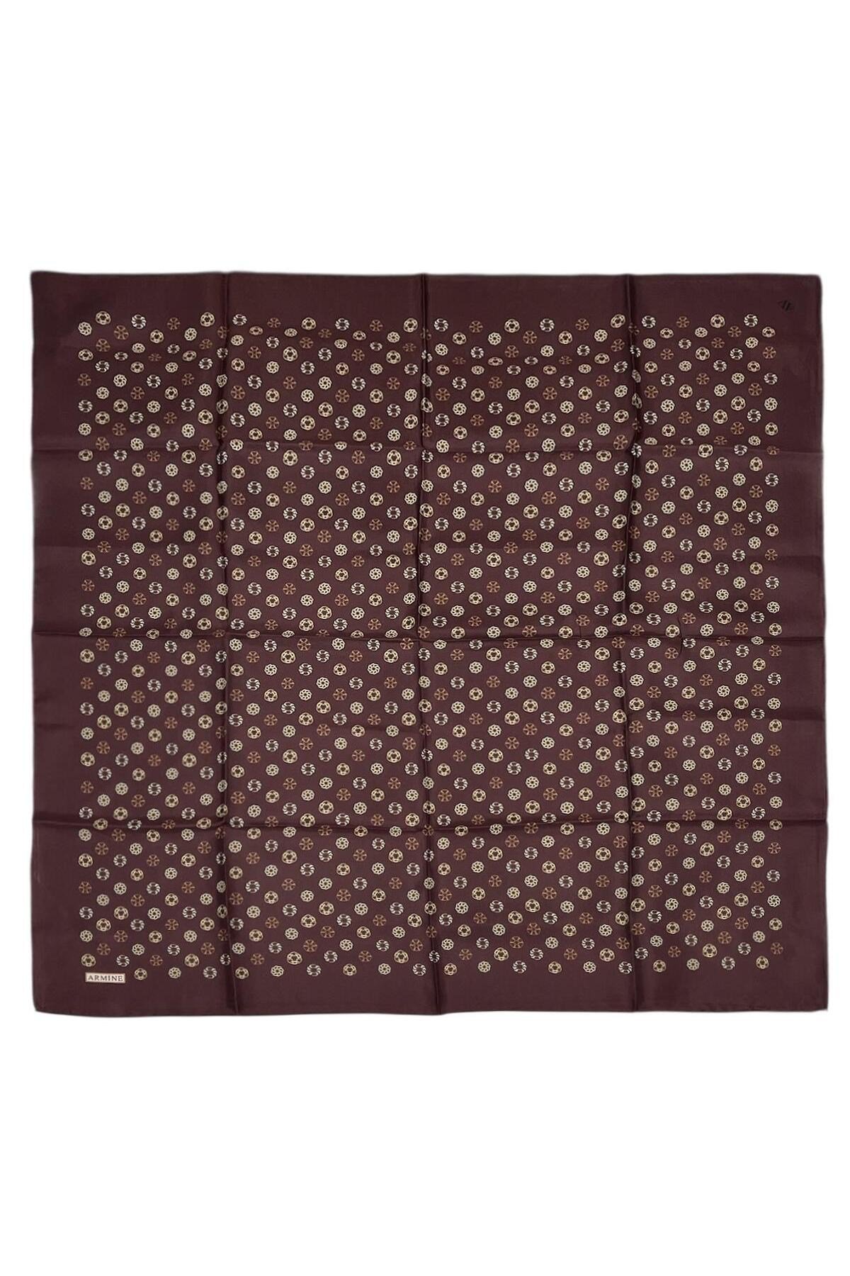 İpek Eşarp Nostalji - 7926-11 Koyu Bordo Twill