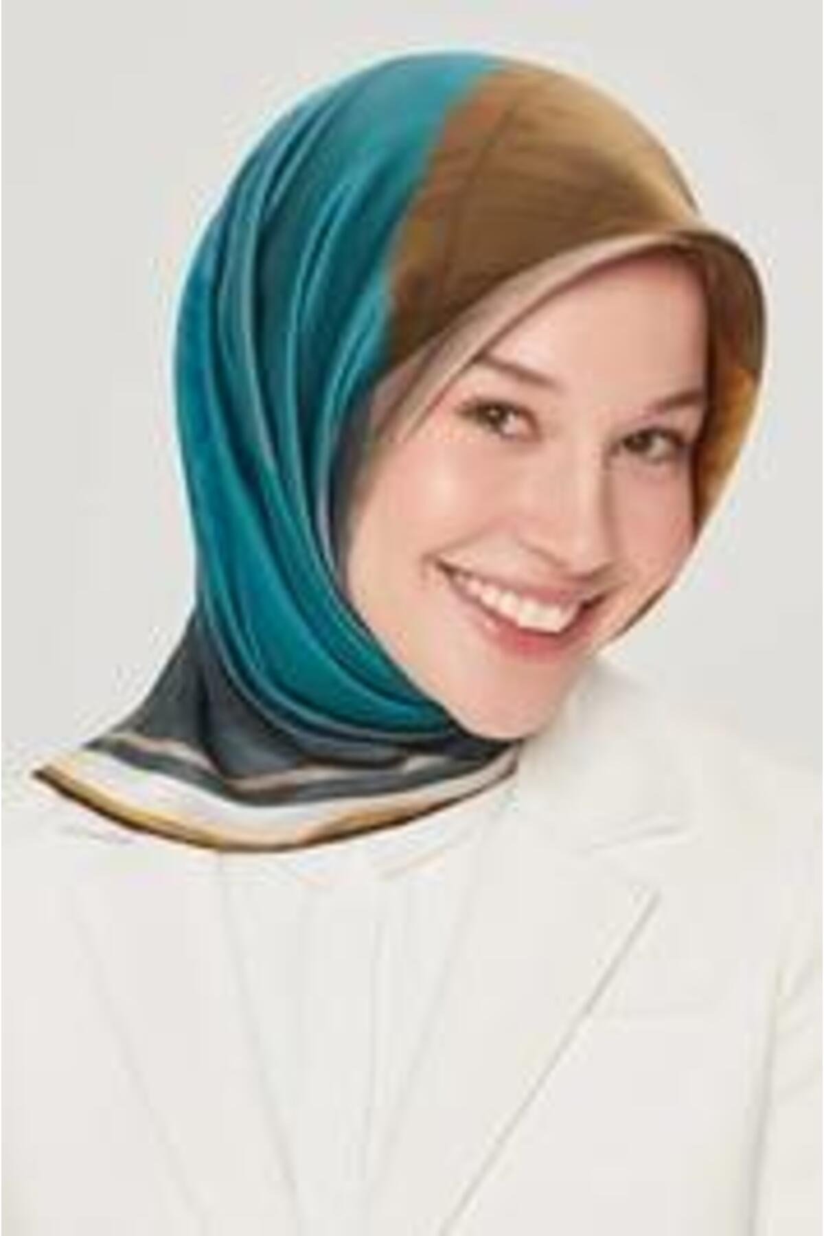 İpek Eşarp Nostalji - 8516-83 Petrol Yeşili Twill