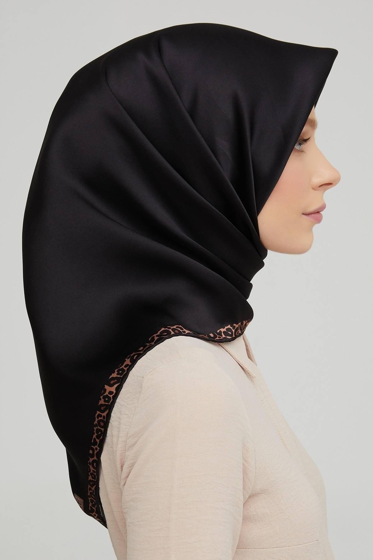 İpek Eşarp Nostalji - 8660-02 Siyah Twill