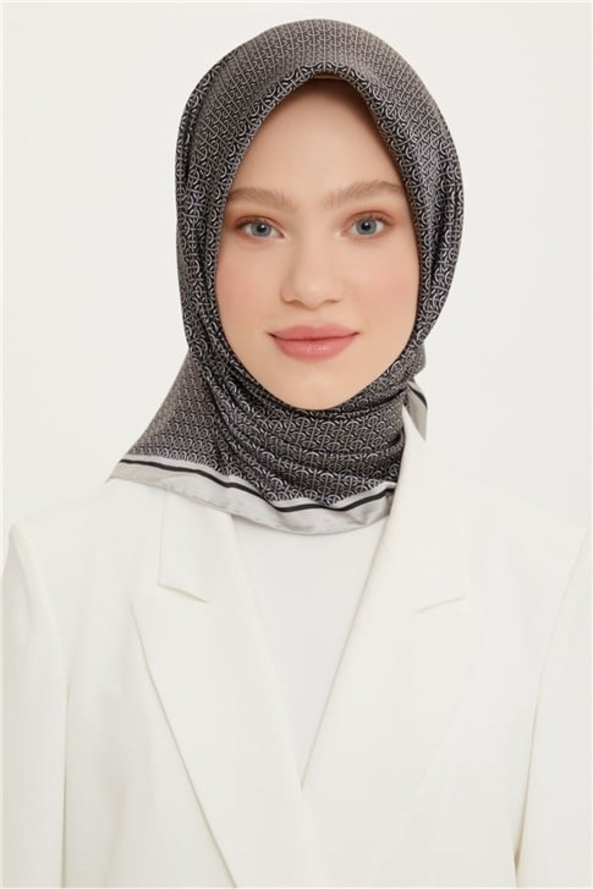 İpek Eşarp Nostalji - 8733-12 Gri Twill